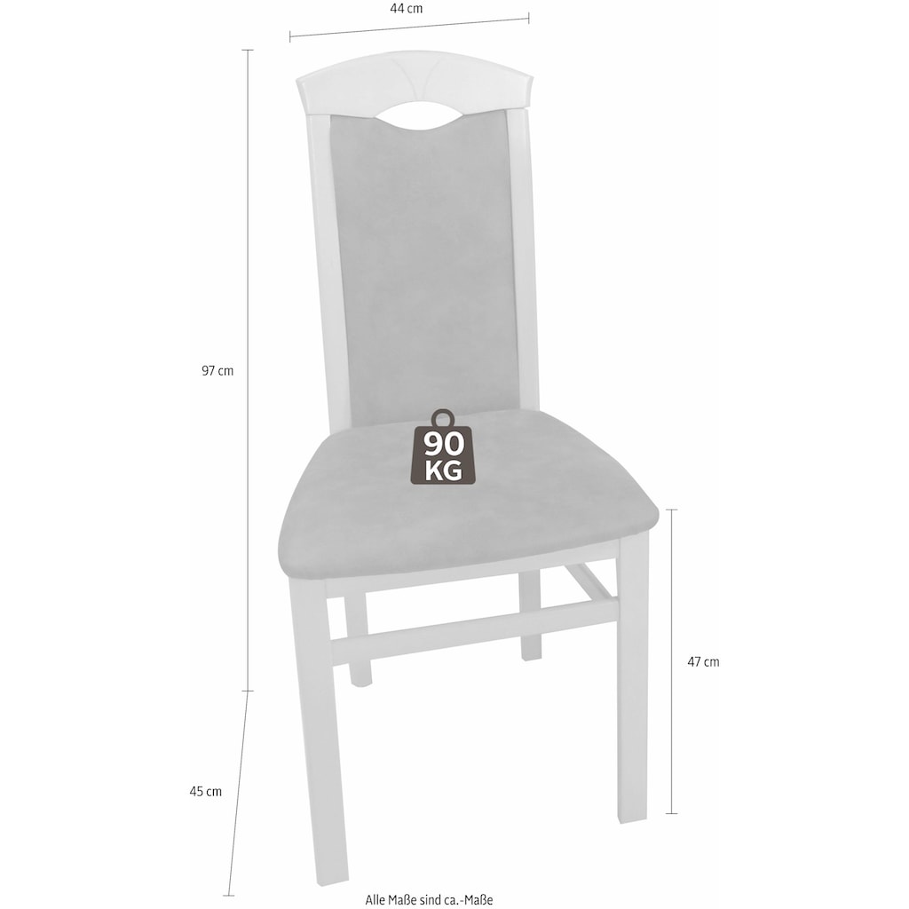 Home affaire 4-Fußstuhl, (Set), 2 St., Microfaser