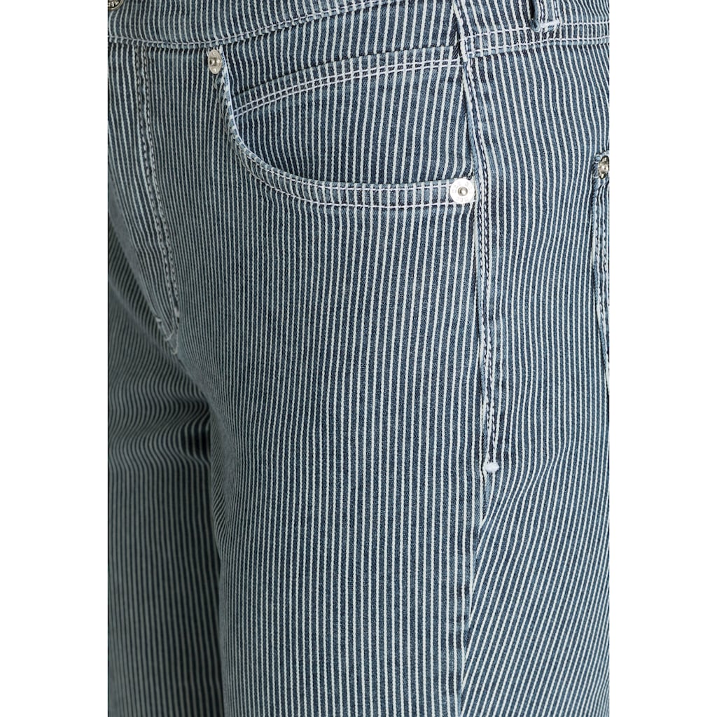 MAC Straight-Jeans »Melanie Stripe«