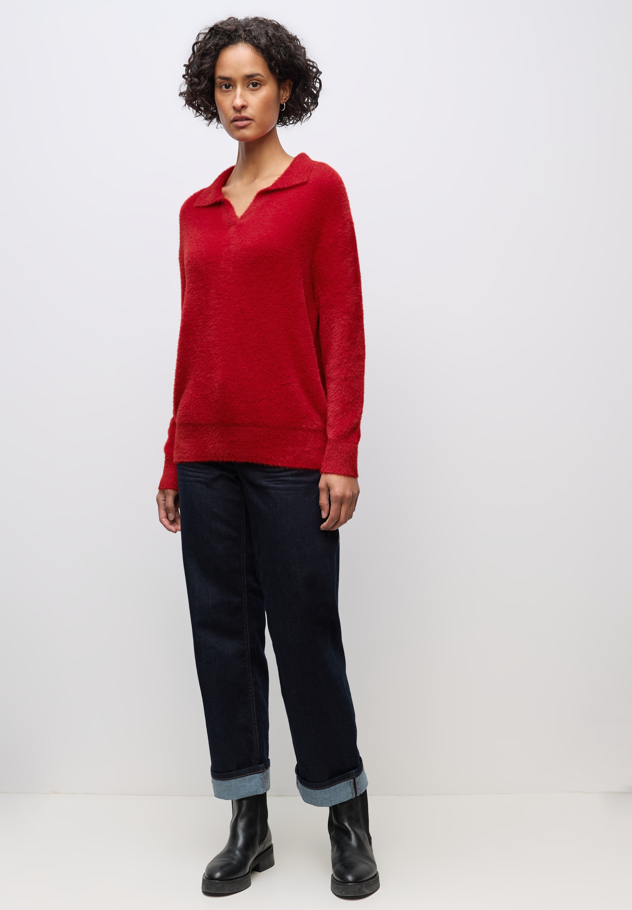 STREET ONE Strickpullover, aus softem Materialmix