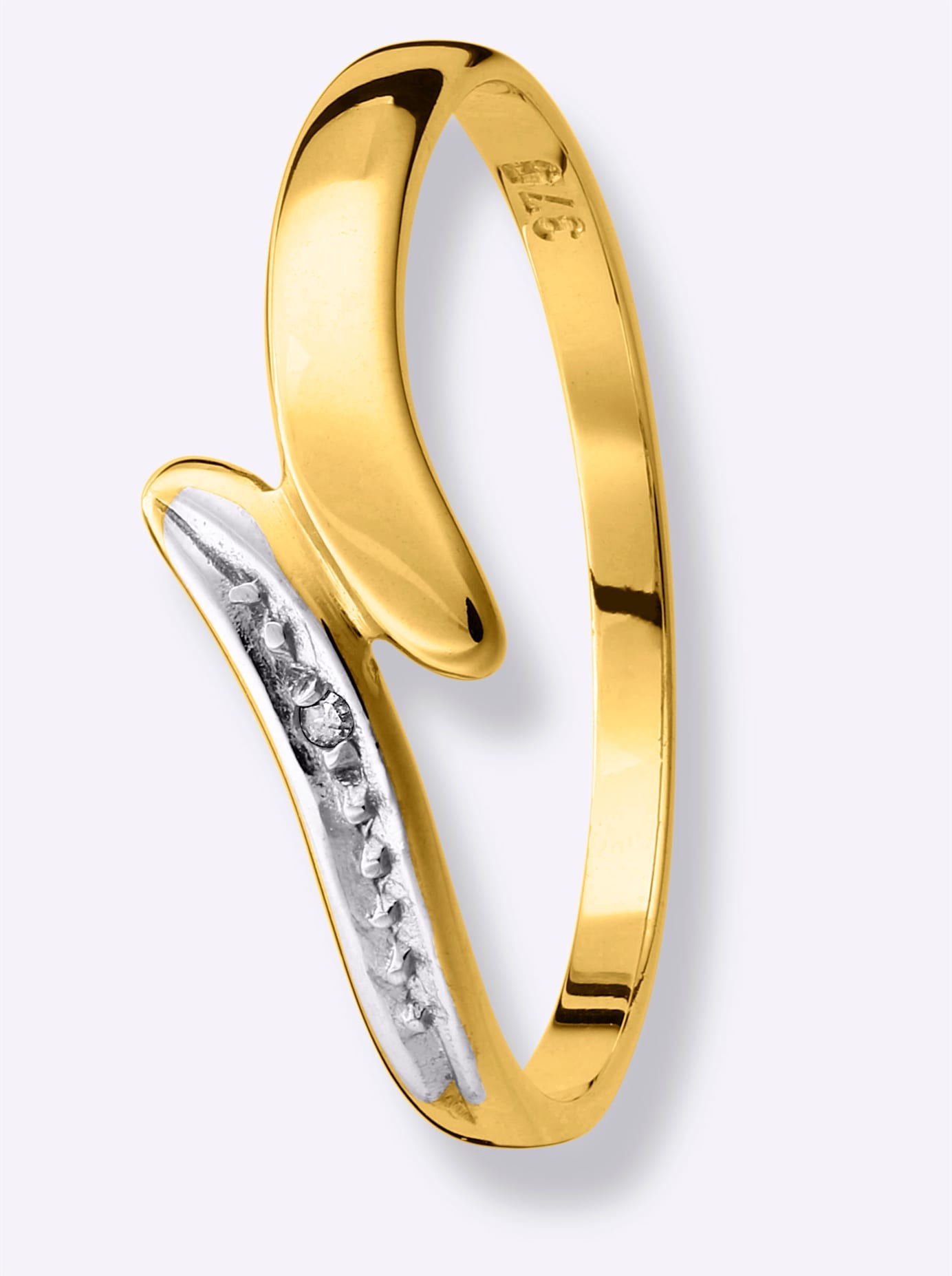 Fingerring LADY Gr. 19, gold (gelbgold 375), Fingerringe, Damen, 19, Gold Metall, Gold, Metall, Fingerring
