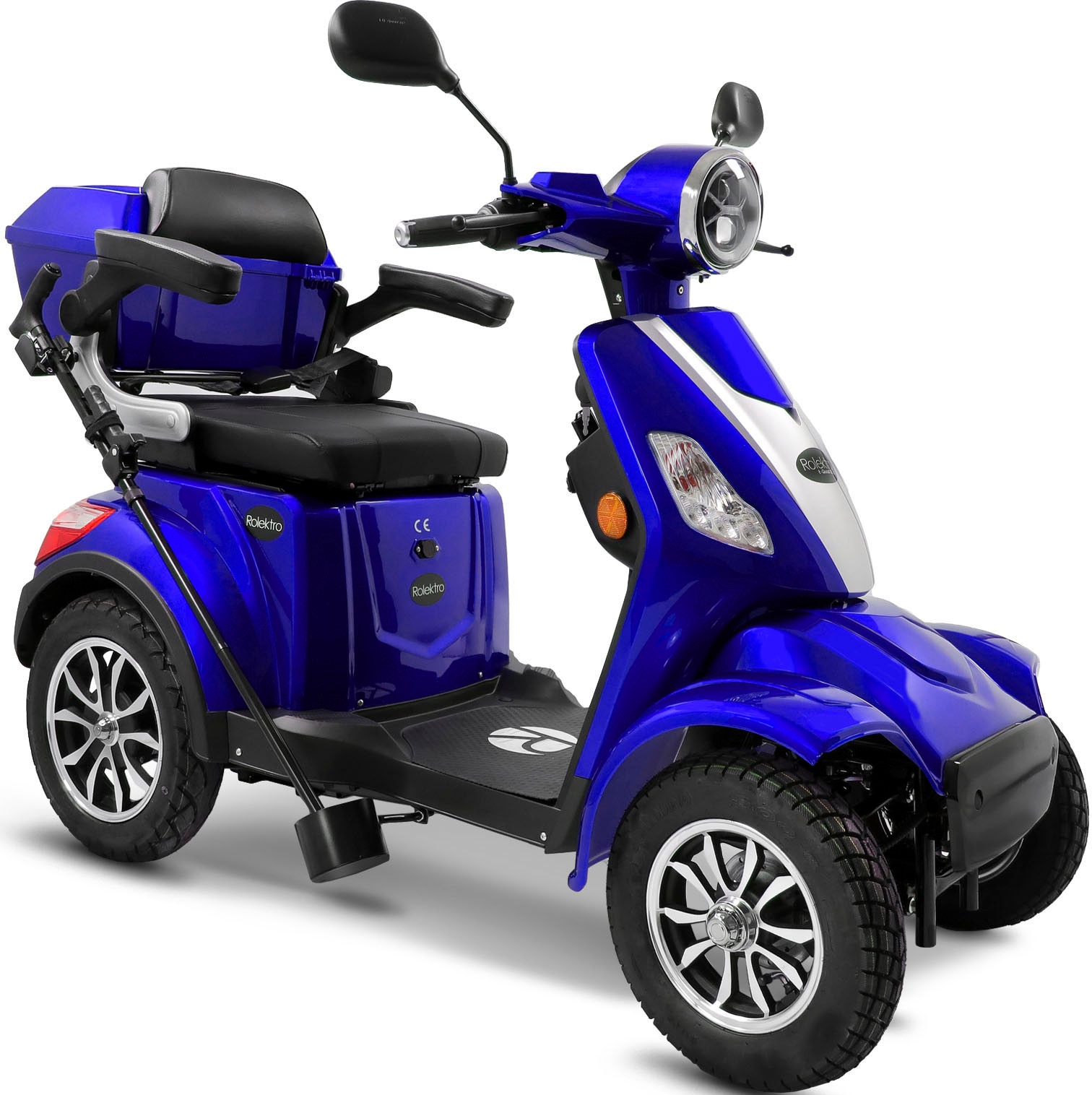 ROLEKTRO Elektromobil "Rolektro E-Quad 25 V.3, Lithium Akku", B:84cm H:118cm L:156cm, blau, Elektromobile