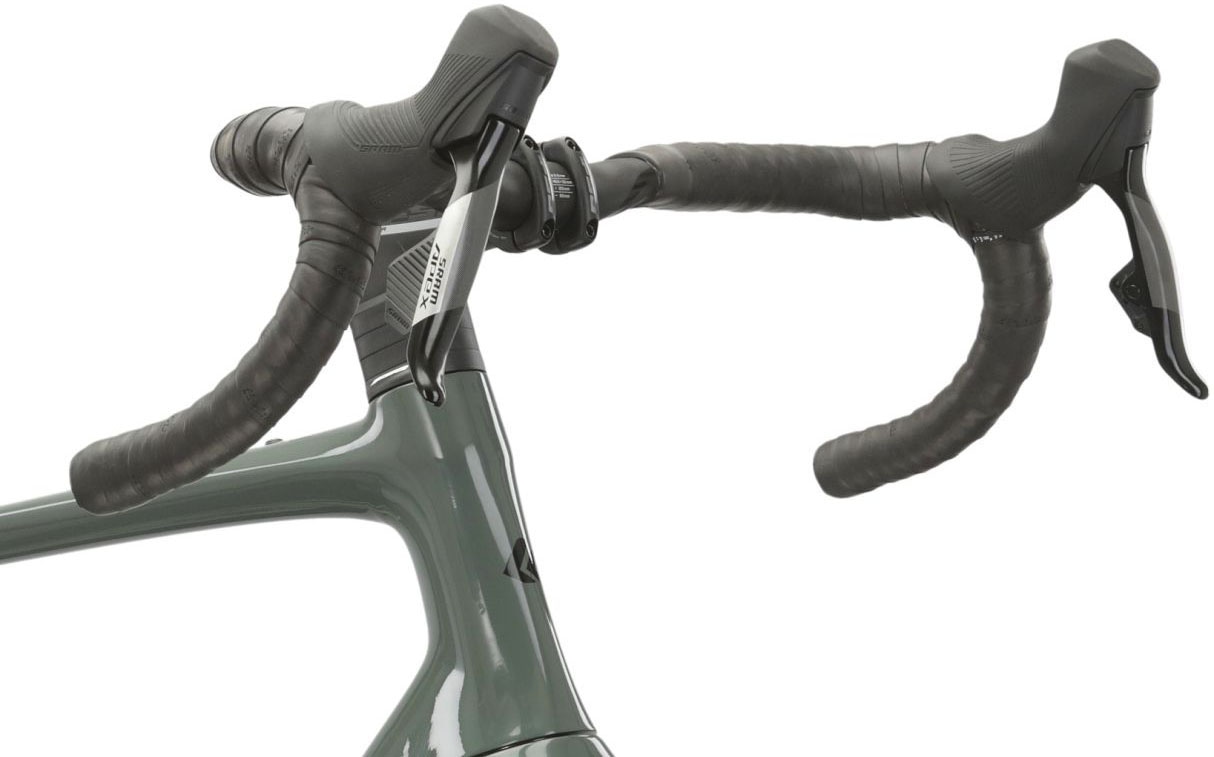 Kross Gravelbike »Gravelbike Carbon Esker RS 2.0 Grau 12 Gänge« 12 Gang SRAM APEX XPLR AXS Schaltwerk Kettenschaltung mit Carbon-Rahmen und -Gabel