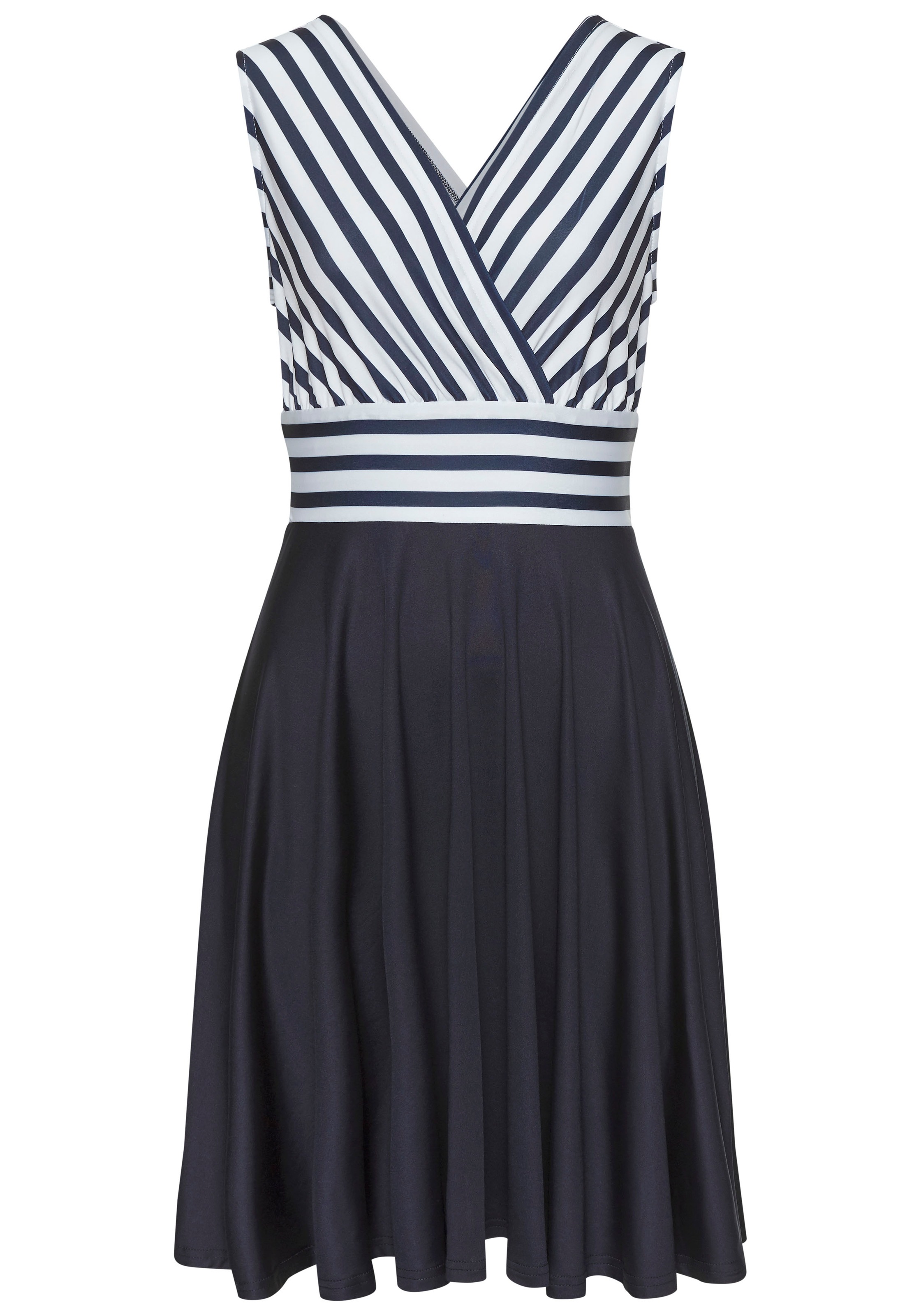 LASCANA Sommerkleid, in Wickeloptik, Strandkleid, maritim günstig online kaufen