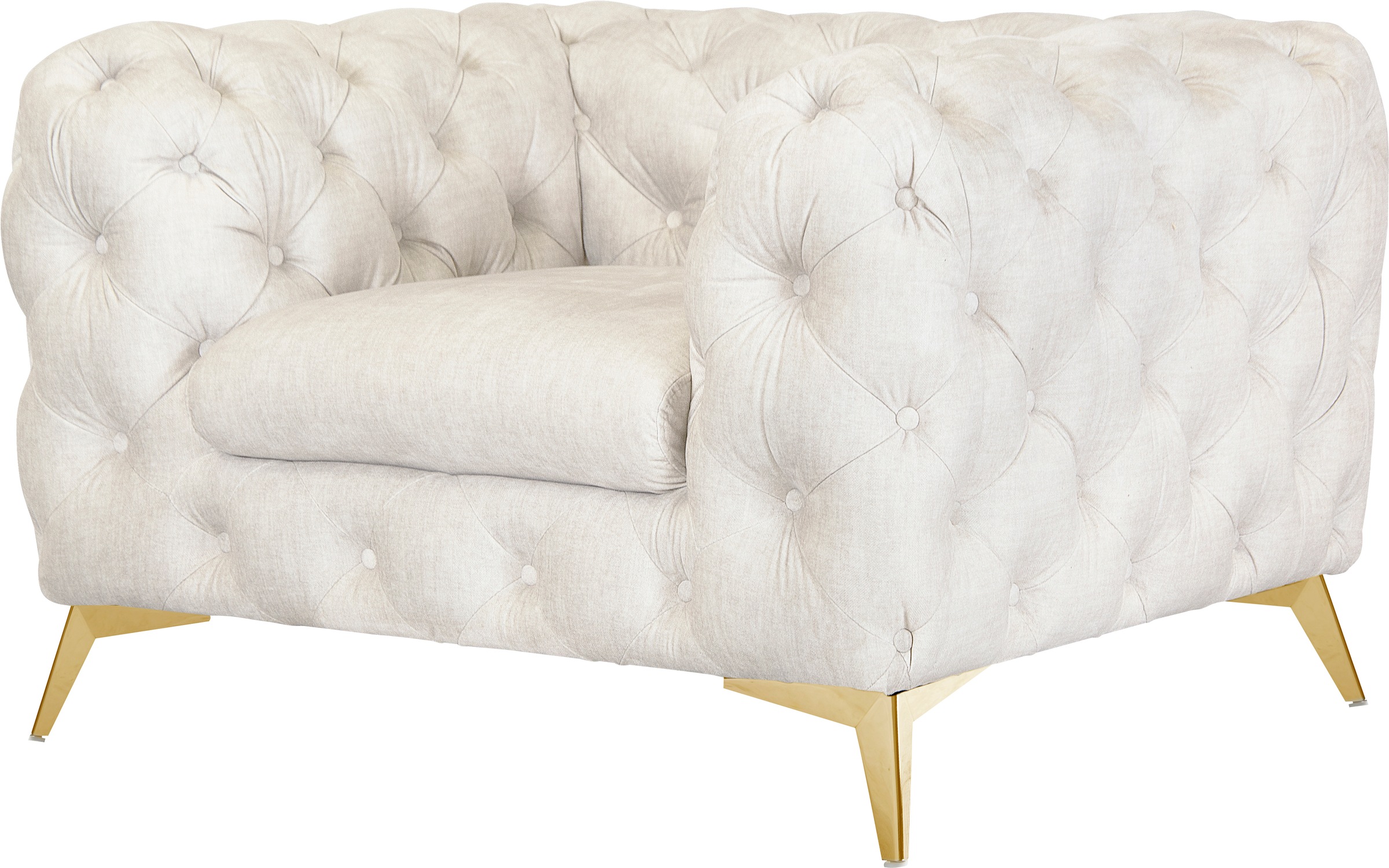 Leonique Chesterfield-Sessel »Glynis Sessel«, aufwändige Knopfheftung, moderne Chesterfield Optik, Fußfarbe wählbar