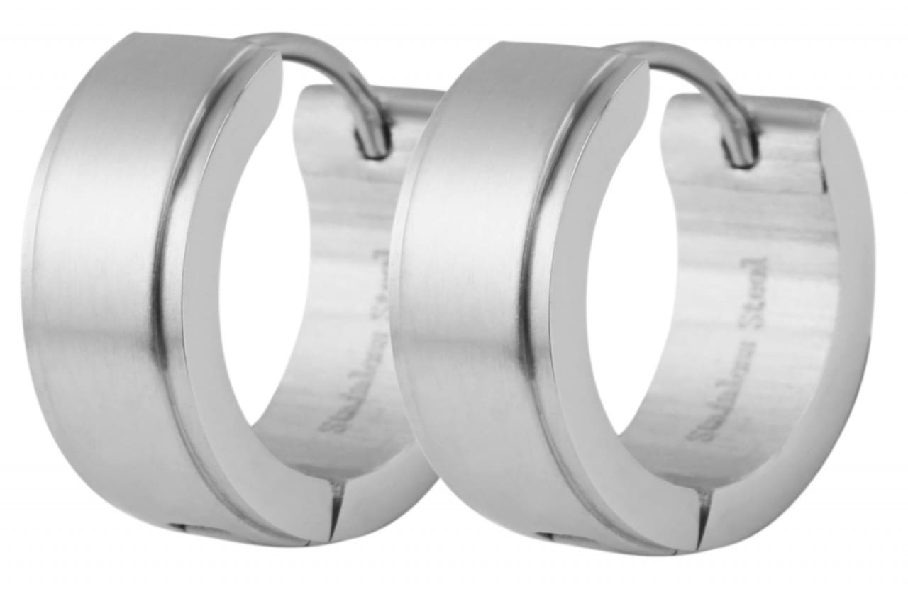 Adelia´s Paar Creolen »Neuheit 2025 - Damen Creolen aus mattem Edelstahl Ø 12 mm«