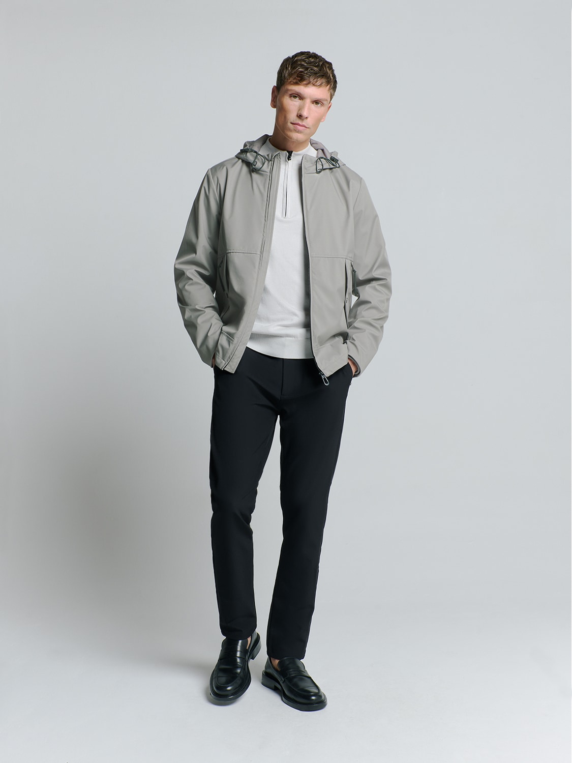 NO EXCESS Kurzjacke »No Excess Jacke mit Kapuze Jacket Mid Long Hooded«