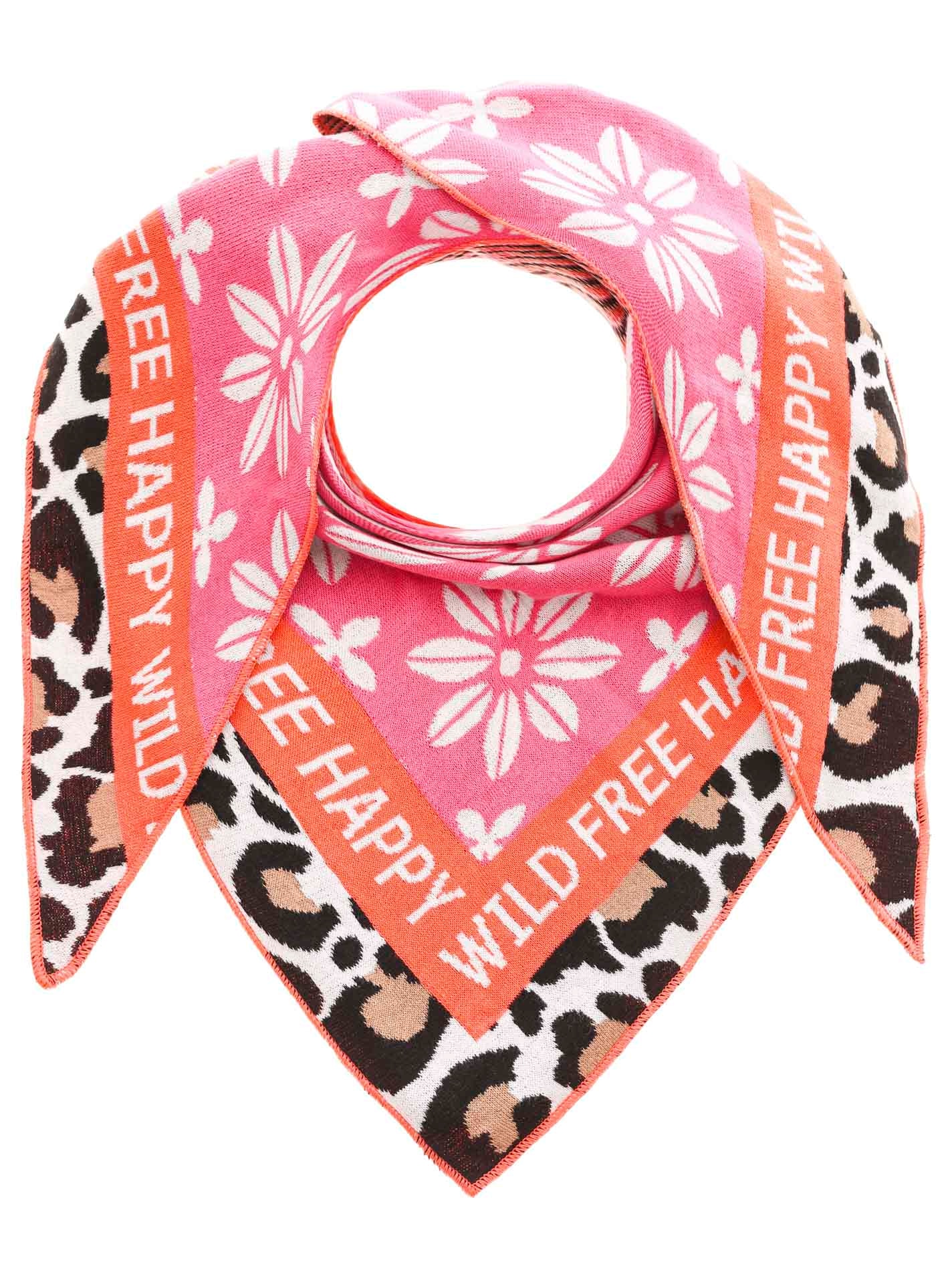 Zwillingsherz Dreieckstuch ""Blumen & Leo"", Eyecatcher Tuch mit Mustermix: günstig online kaufen