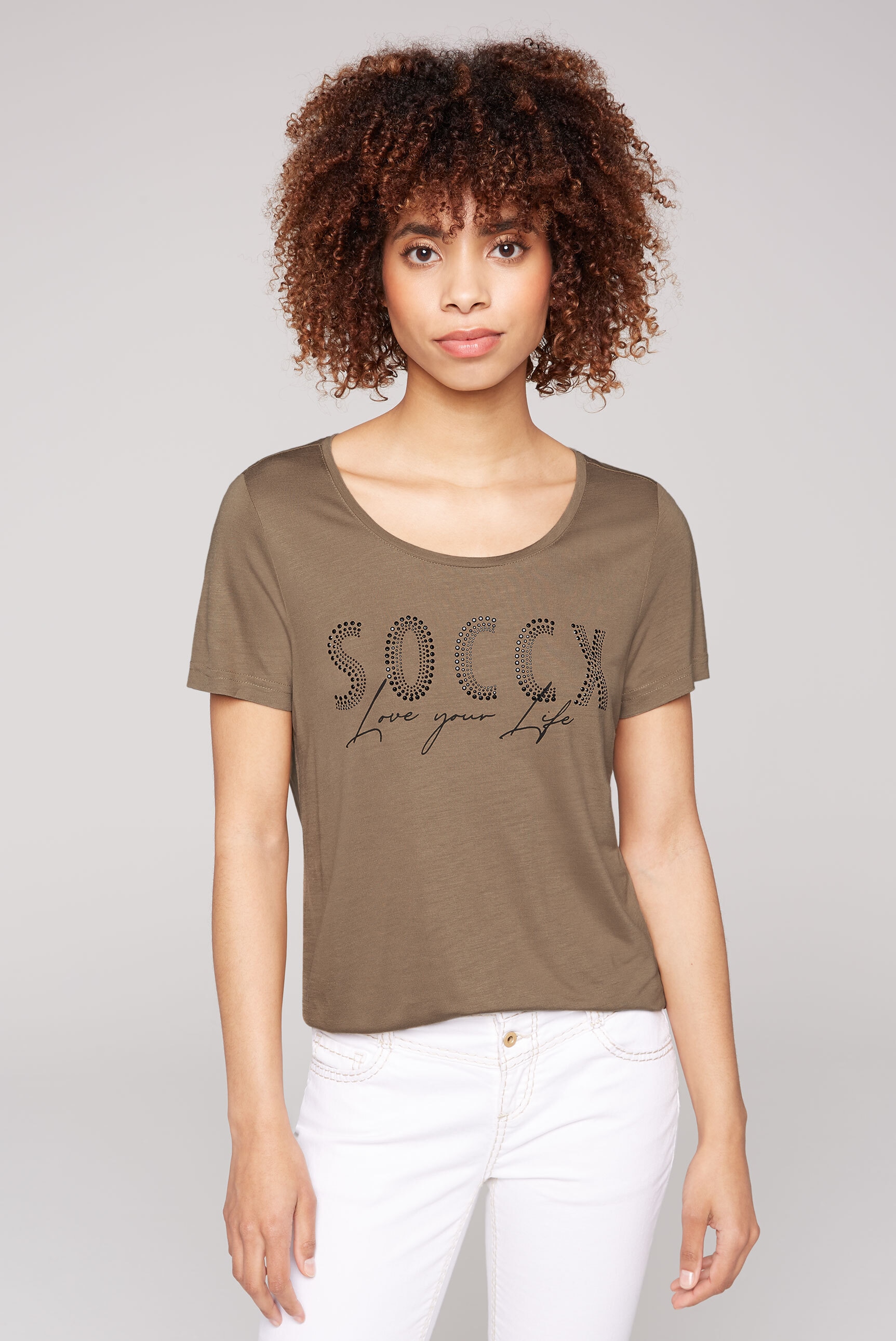 SOCCX Rundhalsshirt, längerer mit online kaufen Rückenpartie BAUR 