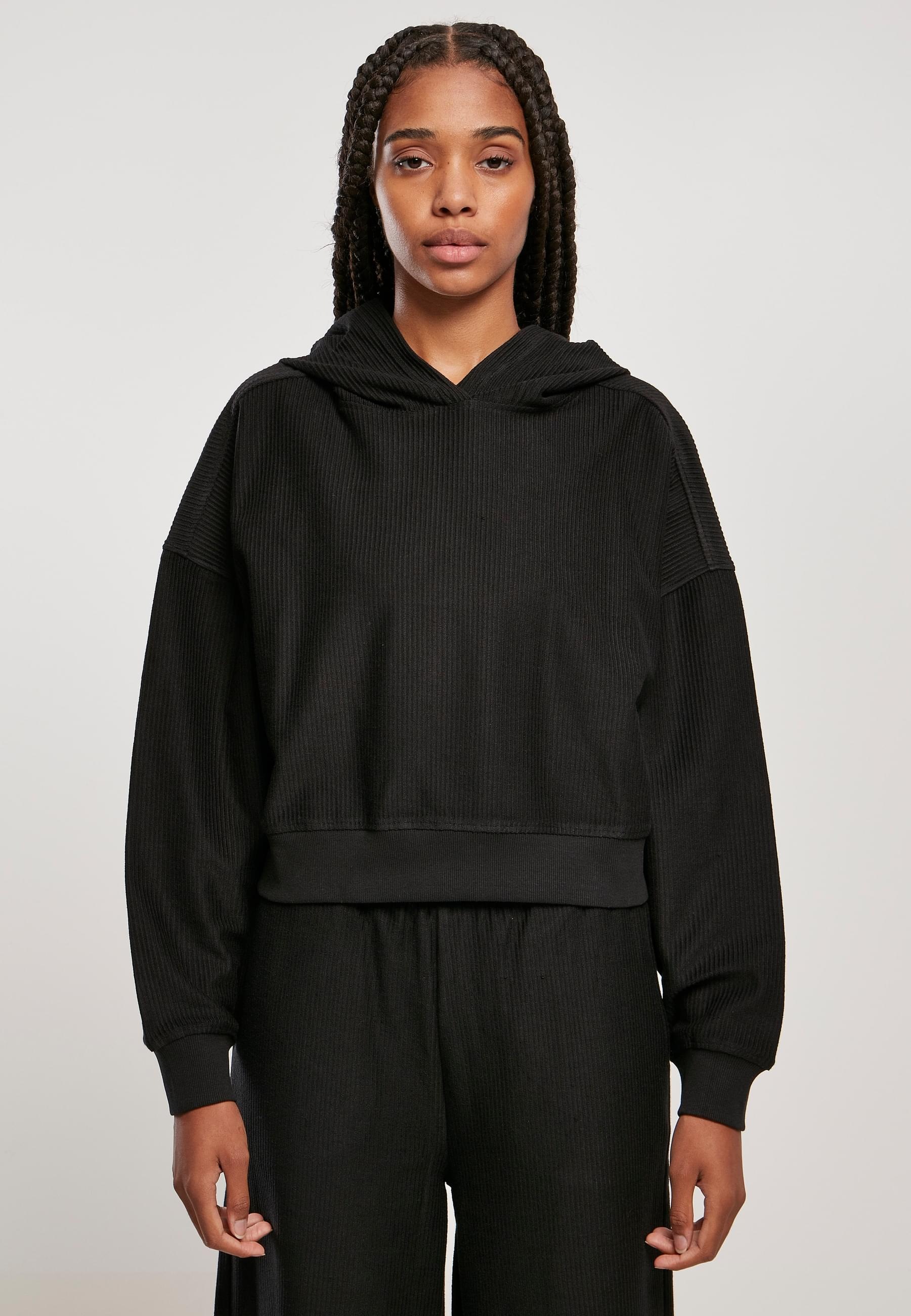 URBAN CLASSICS Kapuzenpullover »Urban Classics Damen Ladies Oversized Short Rib Hoody«, (1 tlg.)