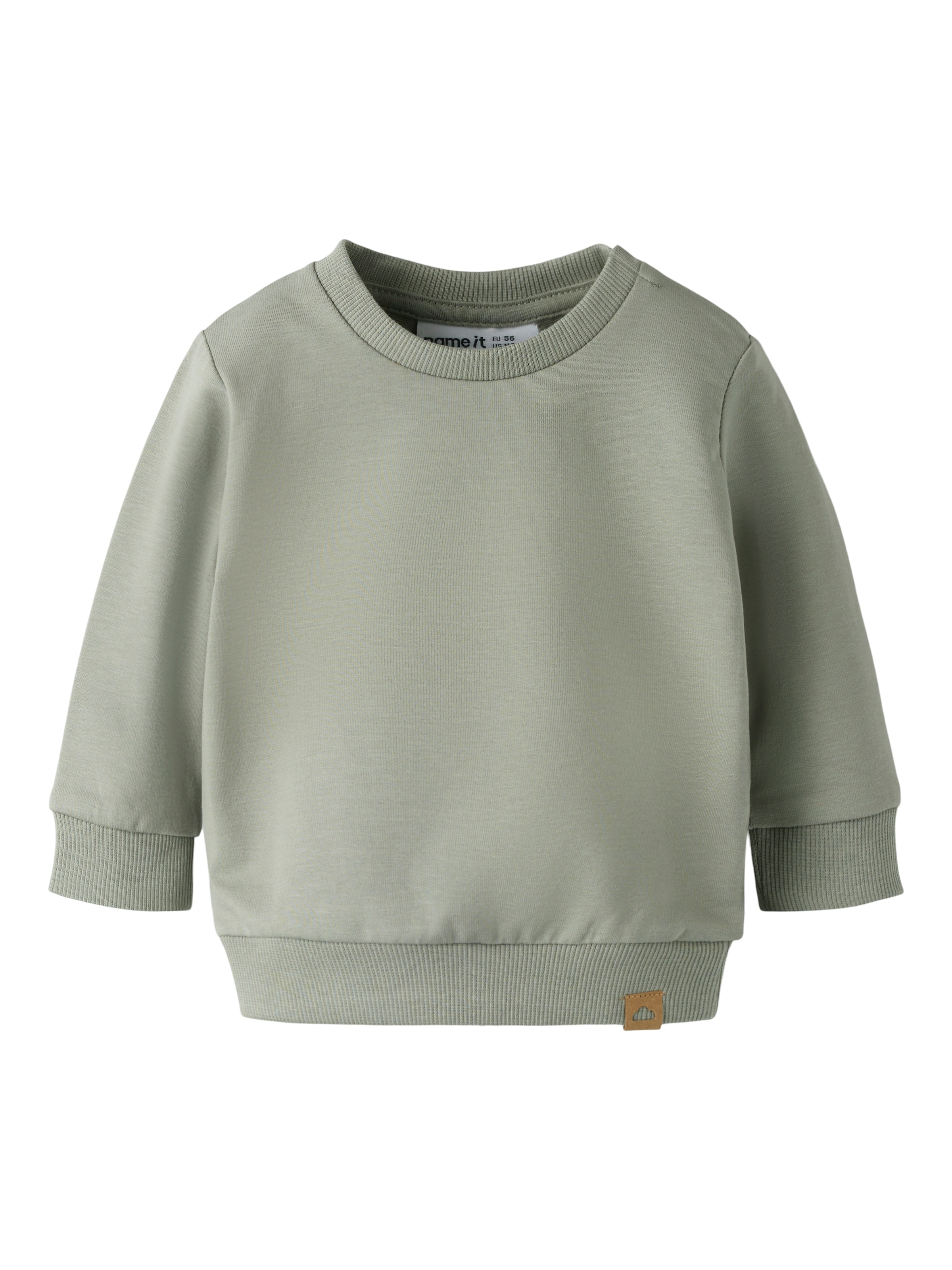 Name It Sweatshirt »NBNTAKKI für Mädchen und Jungen mit Druckknopf und Stretch«, unifarben, casual, regular fit, Baumwollmix, Rundhals
