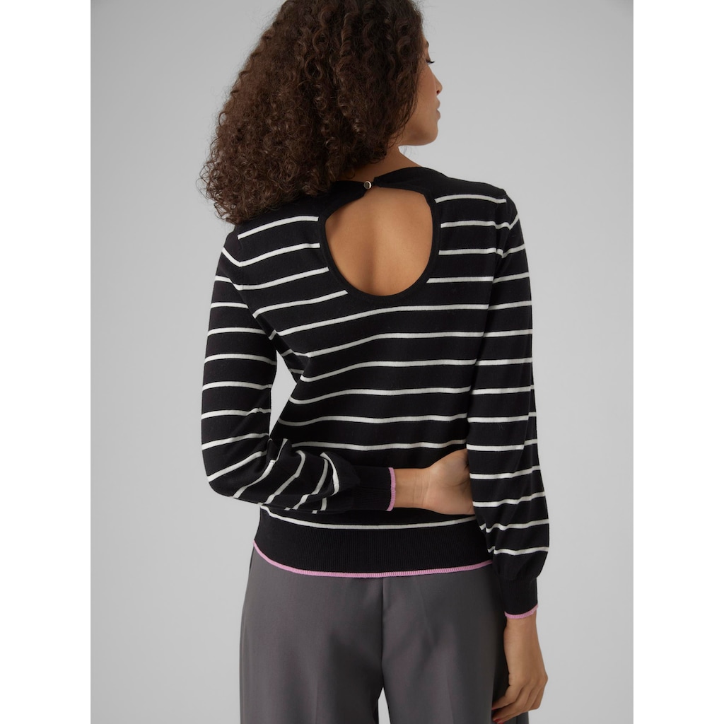 Vero Moda Strickpullover »VMALMA LS O-NCK BUTTON BACK PULLOVER BOO«