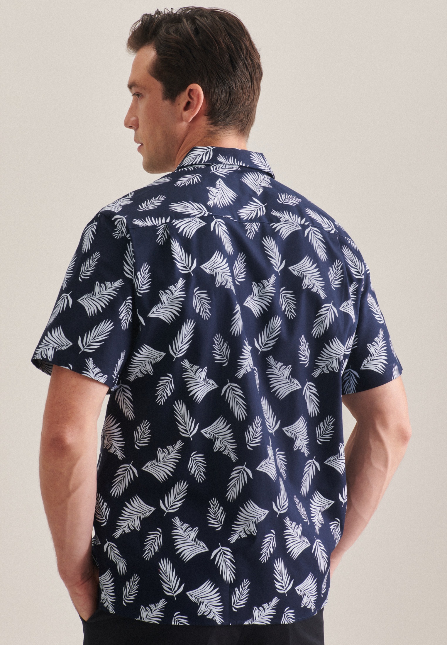 seidensticker Businesshemd "Schwarze Rose" Regular 1/2 Reverskragen Druck günstig online kaufen