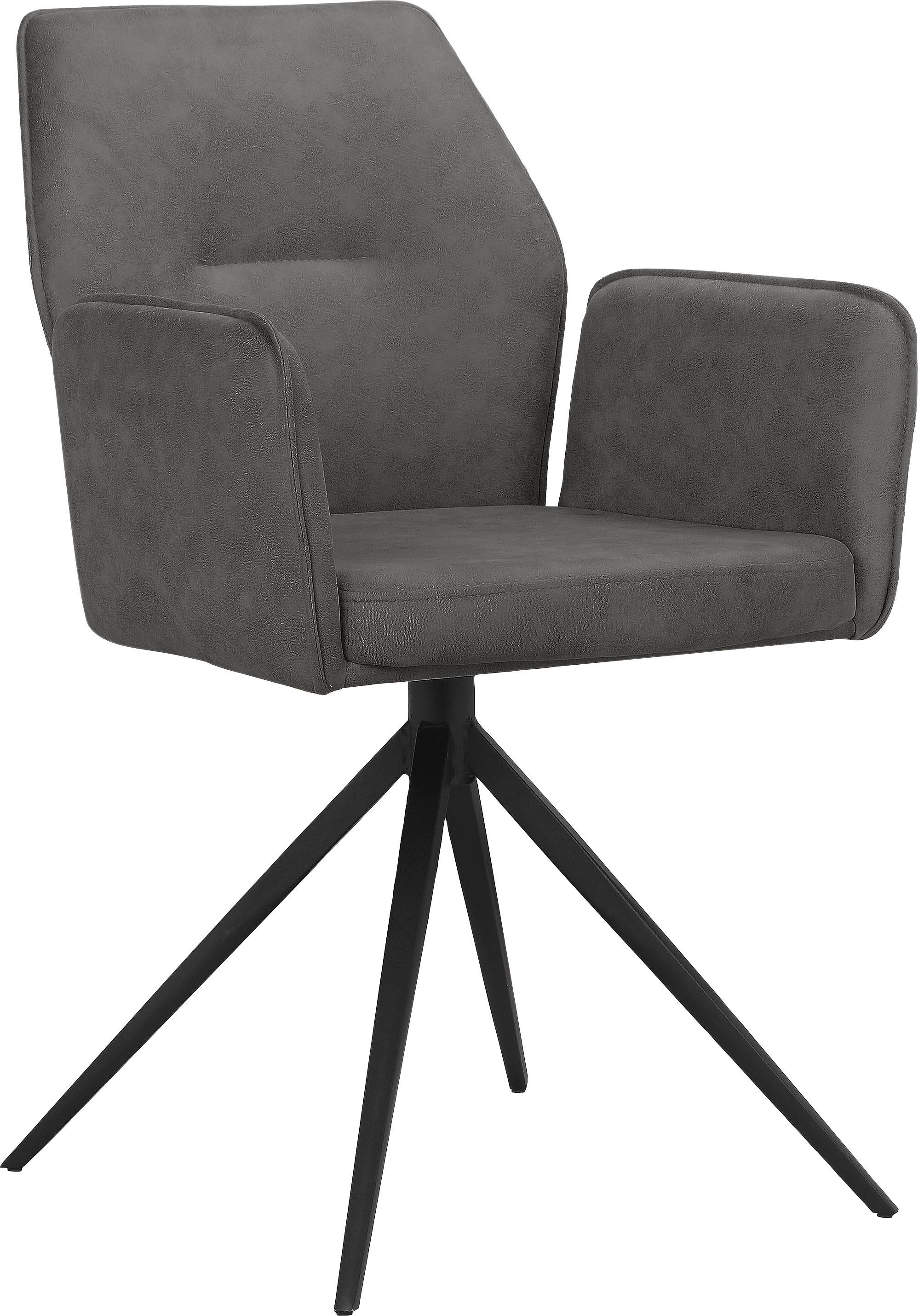 OTTO home Esszimmerstuhl "Ozias" () Sitz und Rücken gepolstert, Gestell aus Metall schwarz, Sitzhöhe 50 cm, 2er Set