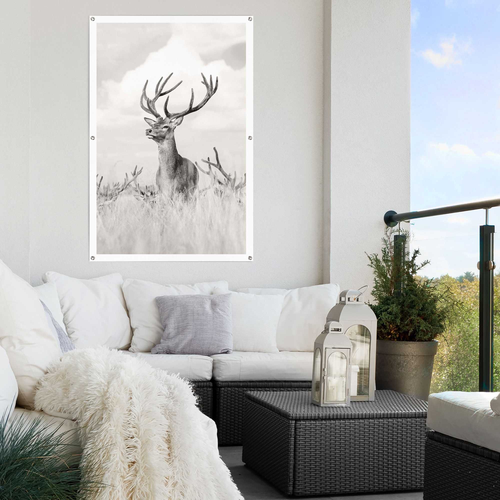 Reinders Poster "Stolzer Hirsch" leichtes und wasserfestes Gartenposter für günstig online kaufen