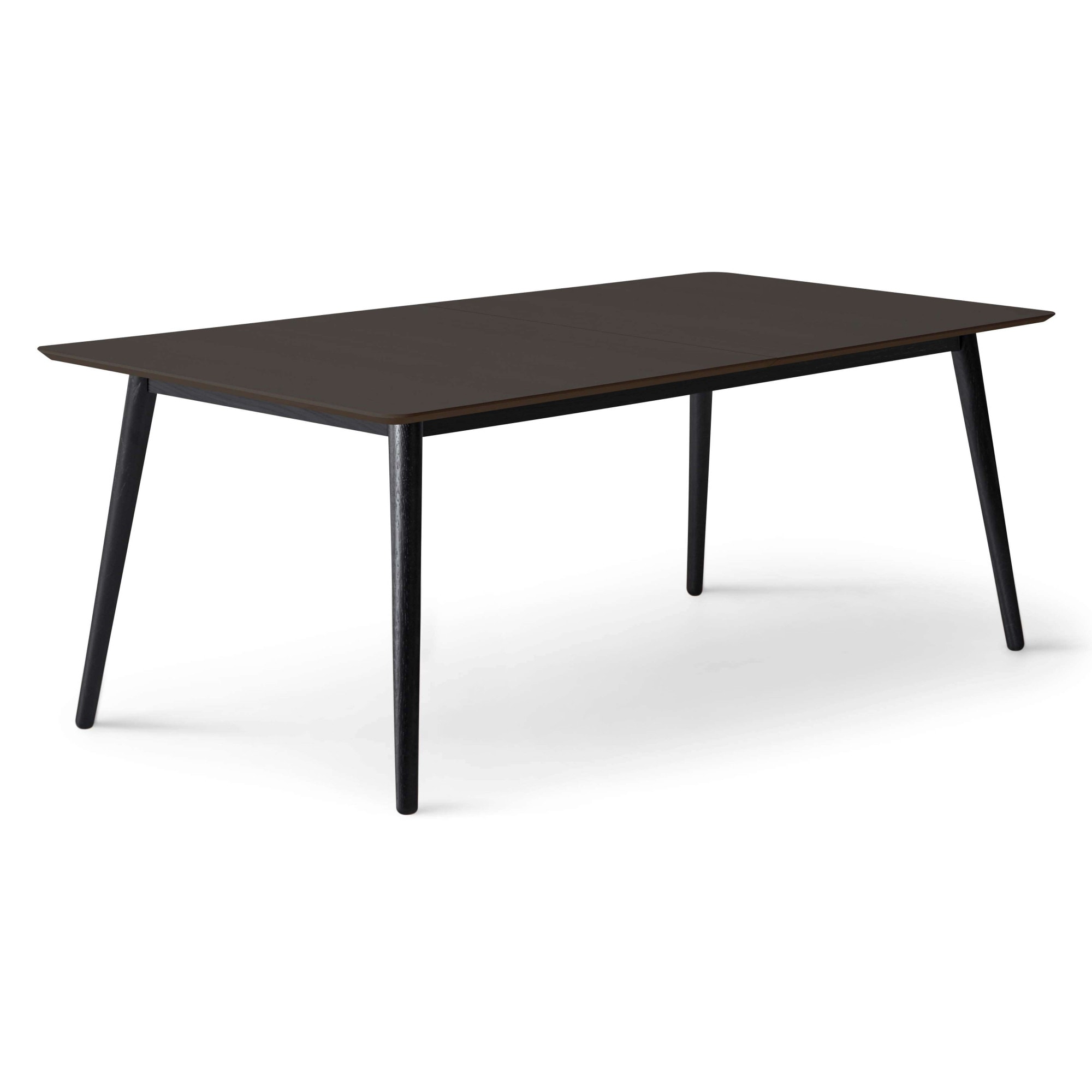Hammel Furniture 1100000002199 "Meza Designtisch mit Auszugsfunktion und 2 Einlegeplatten" abgerundete Tischplatte MDF, Massivholzgestell, in zwei Breite