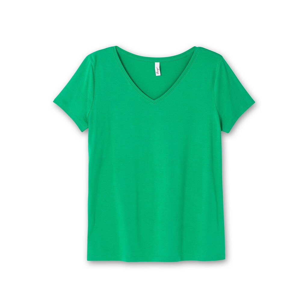 Sheego T-Shirt »Große Größen«, mit V-Ausschnitt