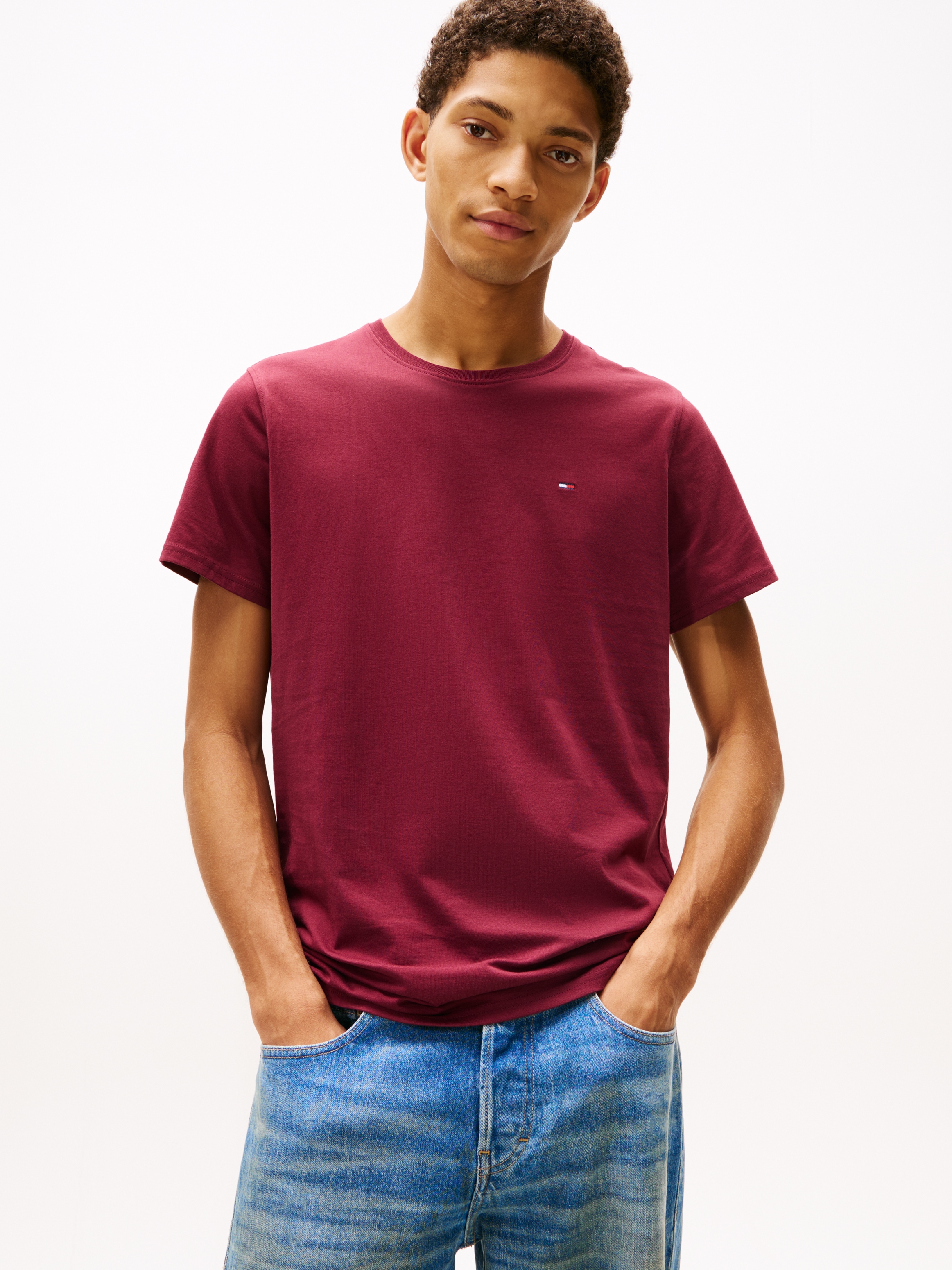 Tommy Jeans T-Shirt "TJM ESSENTIAL SOLID TEE", mit Rundhalsausschnitt und d günstig online kaufen