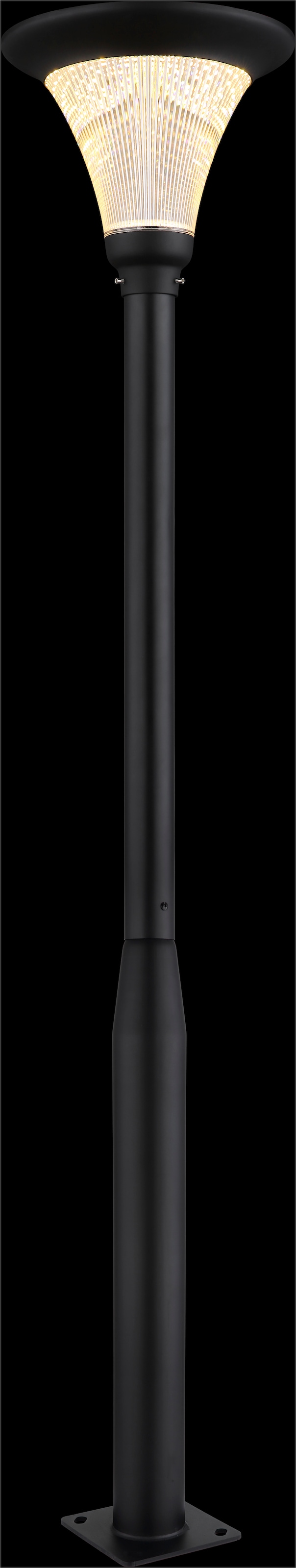 GLOBO LIGHTING LED Solarleuchte »SOLARLEUCHTE ALUMINIUM DRUCKGUSS GRAU, 1XLED« LED-Modul 1 Stk. warmweiß - kaltweiß