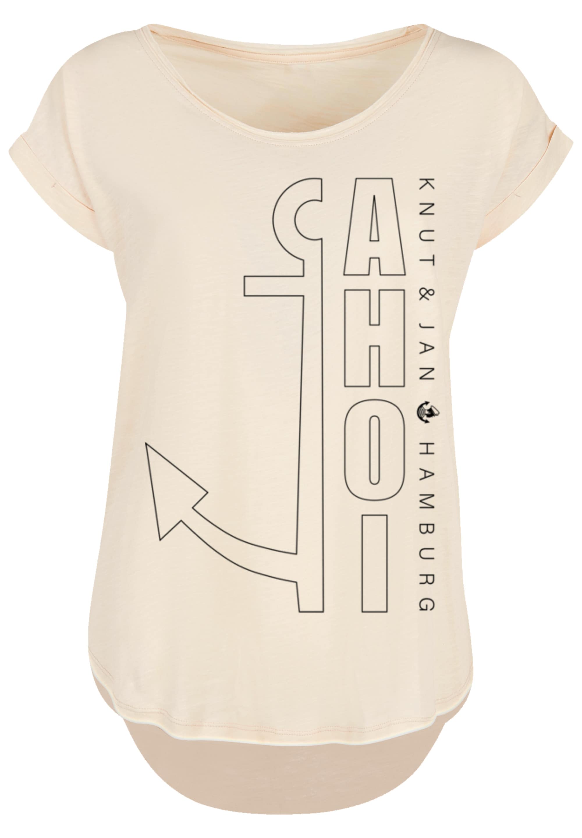 F4NT4STIC T-Shirt »Ahoi Anker Outlines Knut & Jan Hamburg«, Print