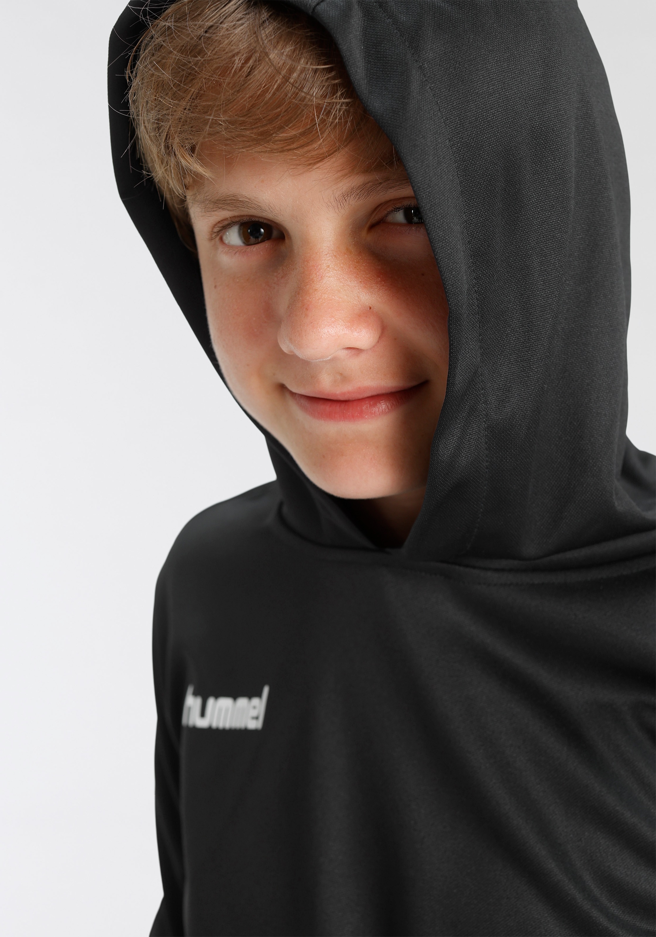 online | HOODIE« POLY KIDS hummel kaufen Kapuzensweatshirt »PROMO BAUR