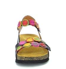 Think! Sandale »KOAK«, Sommerschuh, Sandalette, Keilabsatz, mit farbenfrohen Applikationen