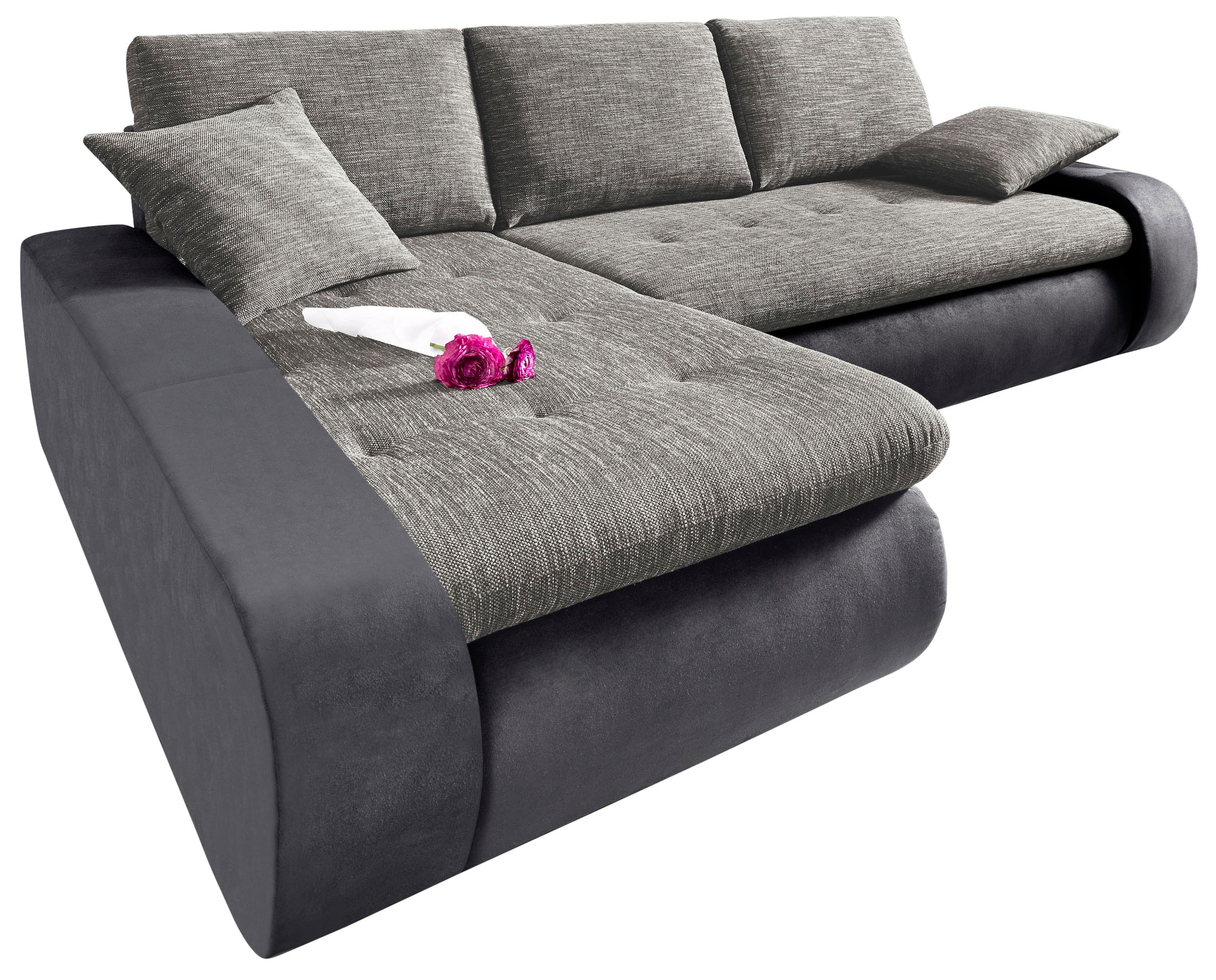 TRENDMANUFAKTUR Ecksofa "Indie, modern und bequem, Materialmix, OTTOs Choic günstig online kaufen