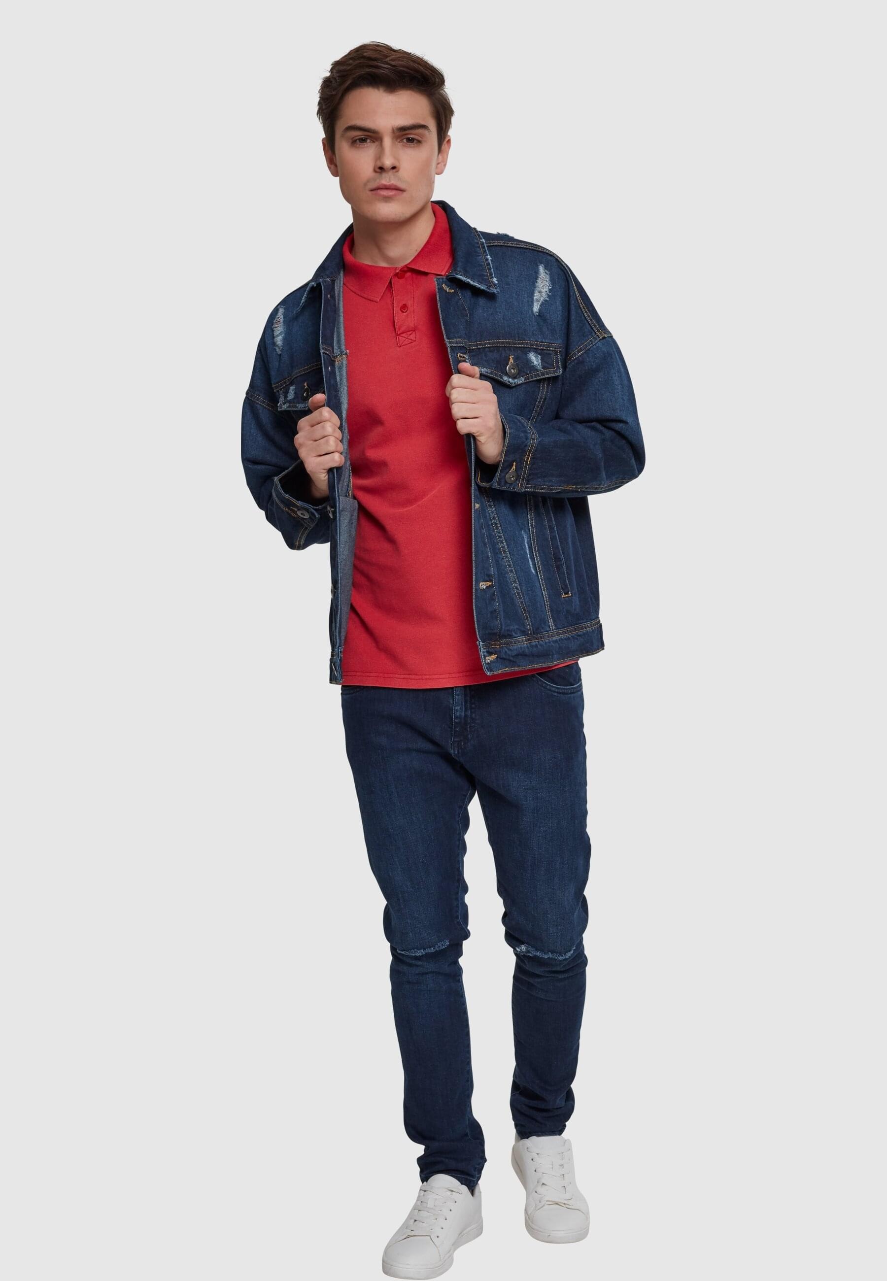 URBAN CLASSICS T-Shirt »Urban Classics Herren Garment Dye Pique Poloshirt«, (1 tlg.)