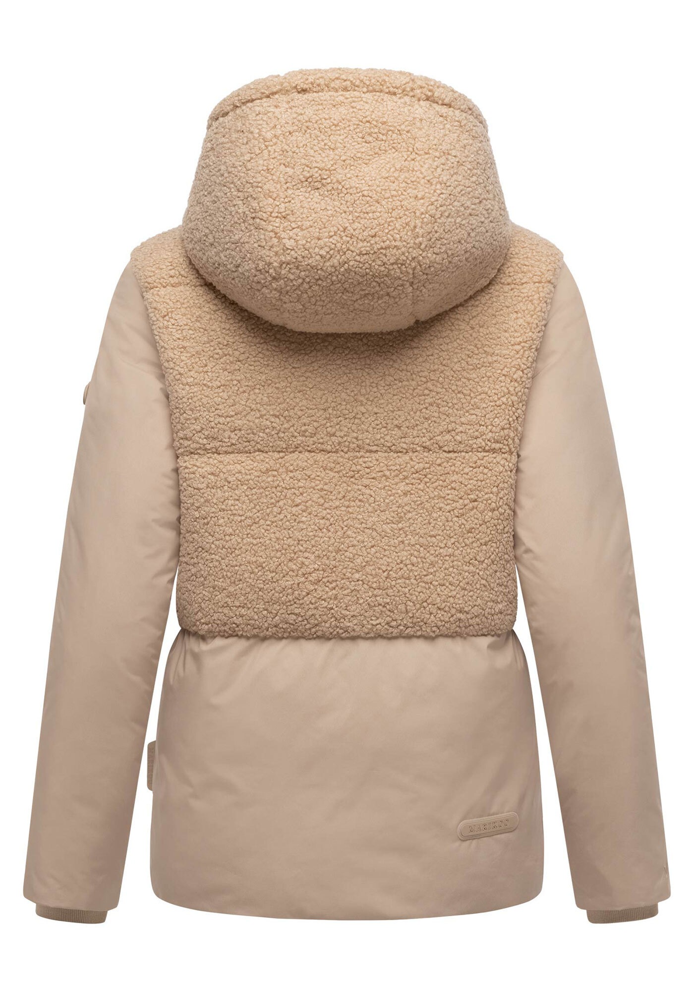 Marikoo Winterjacke »Sheeta«, Kombination aus Teddyfleece und glattem Material