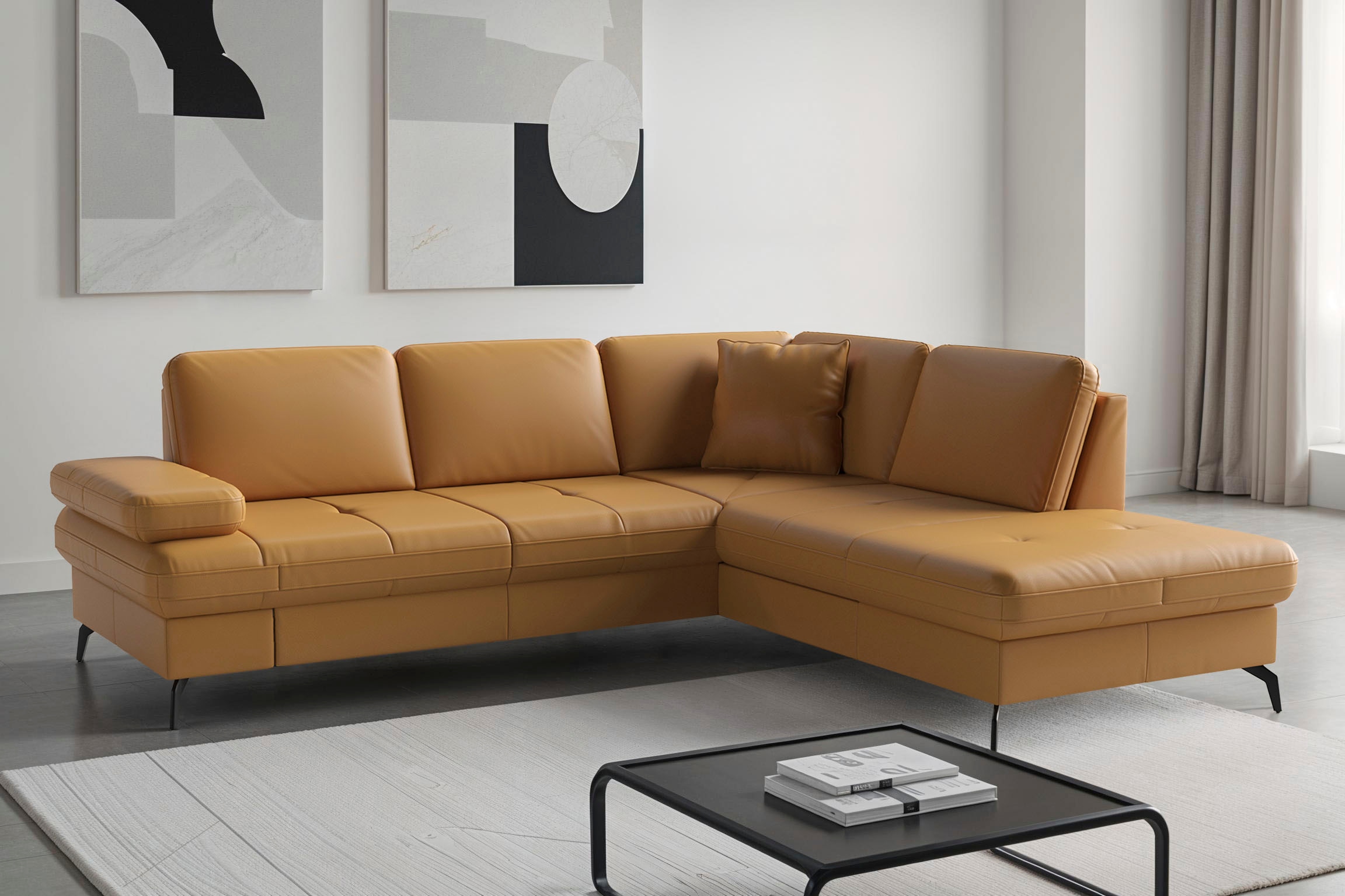 sit&more Ecksofa "Morris Jubi, Ottomane, Breite 238 cm" mit Armteilfunktion, wahlweise mit Schlaffunktion