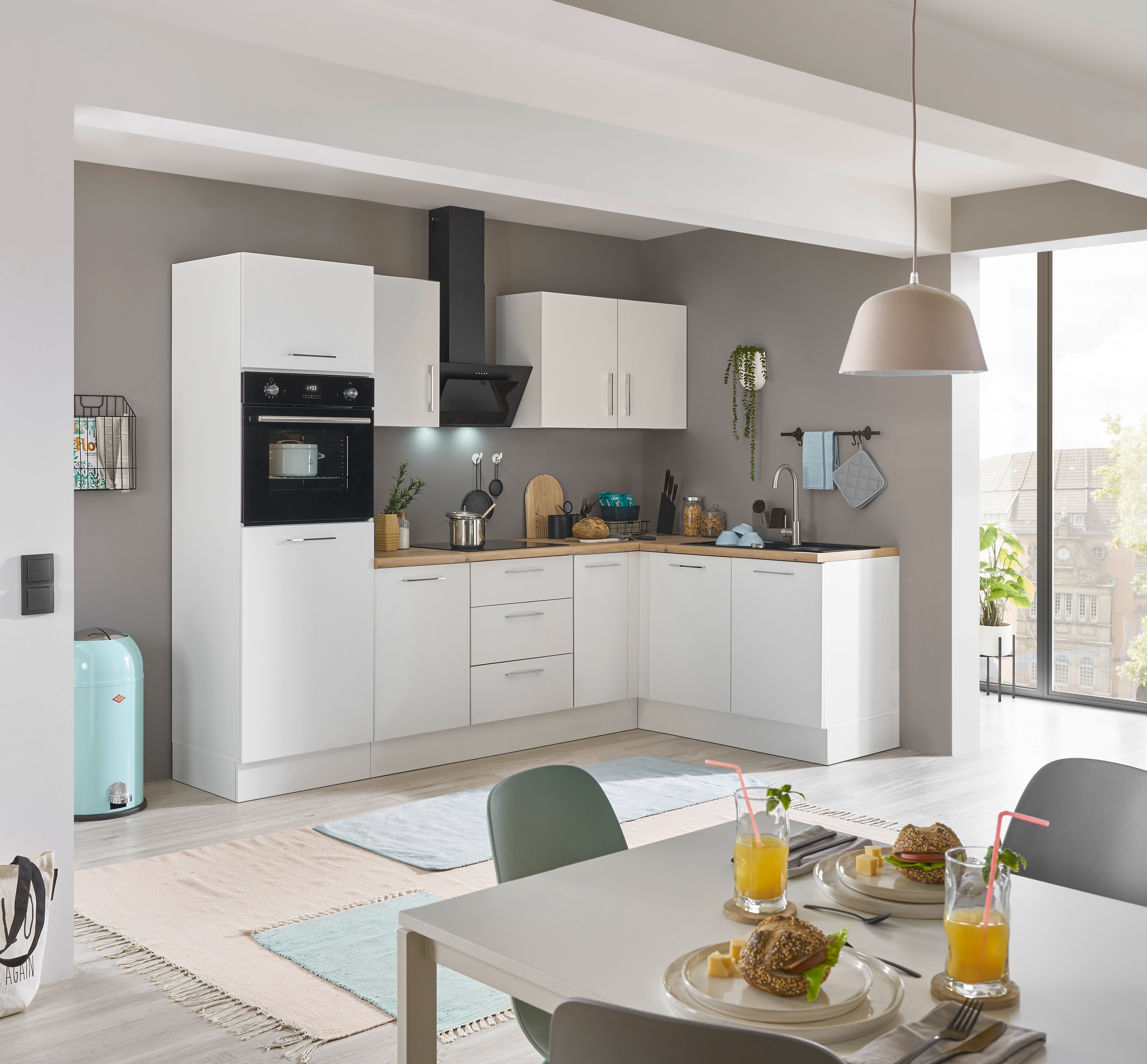 BASIC by Balculina Winkelküche »Turin«, Stellbreite 270x175 cm, wahlweise mit E-Geräten