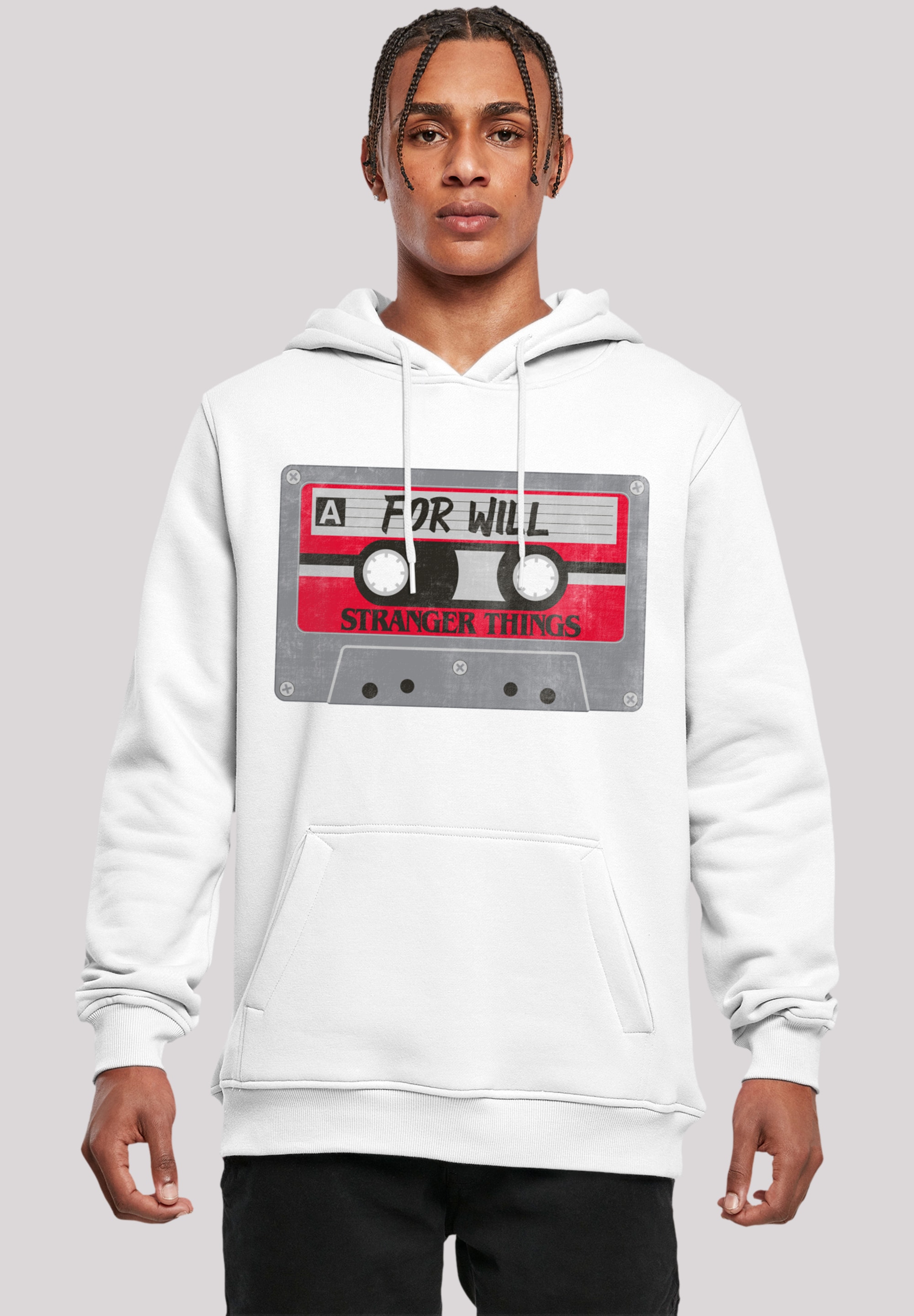 F4NT4STIC Kapuzenpullover "Stranger Things Cassette For Will Netflix", Premium Qualität