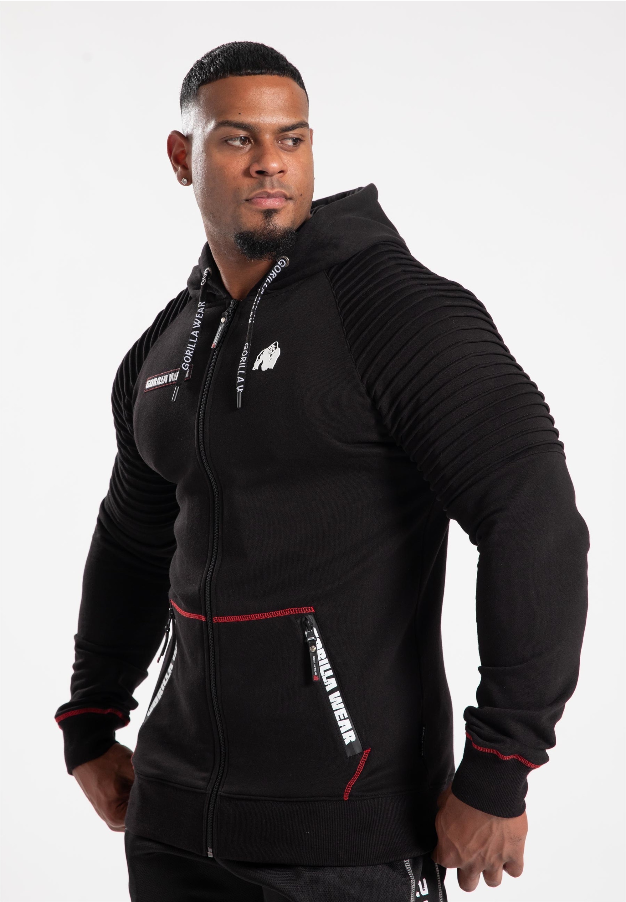Gorilla Wear Sweatshirt, mit gerippten Schultern und Kapuze