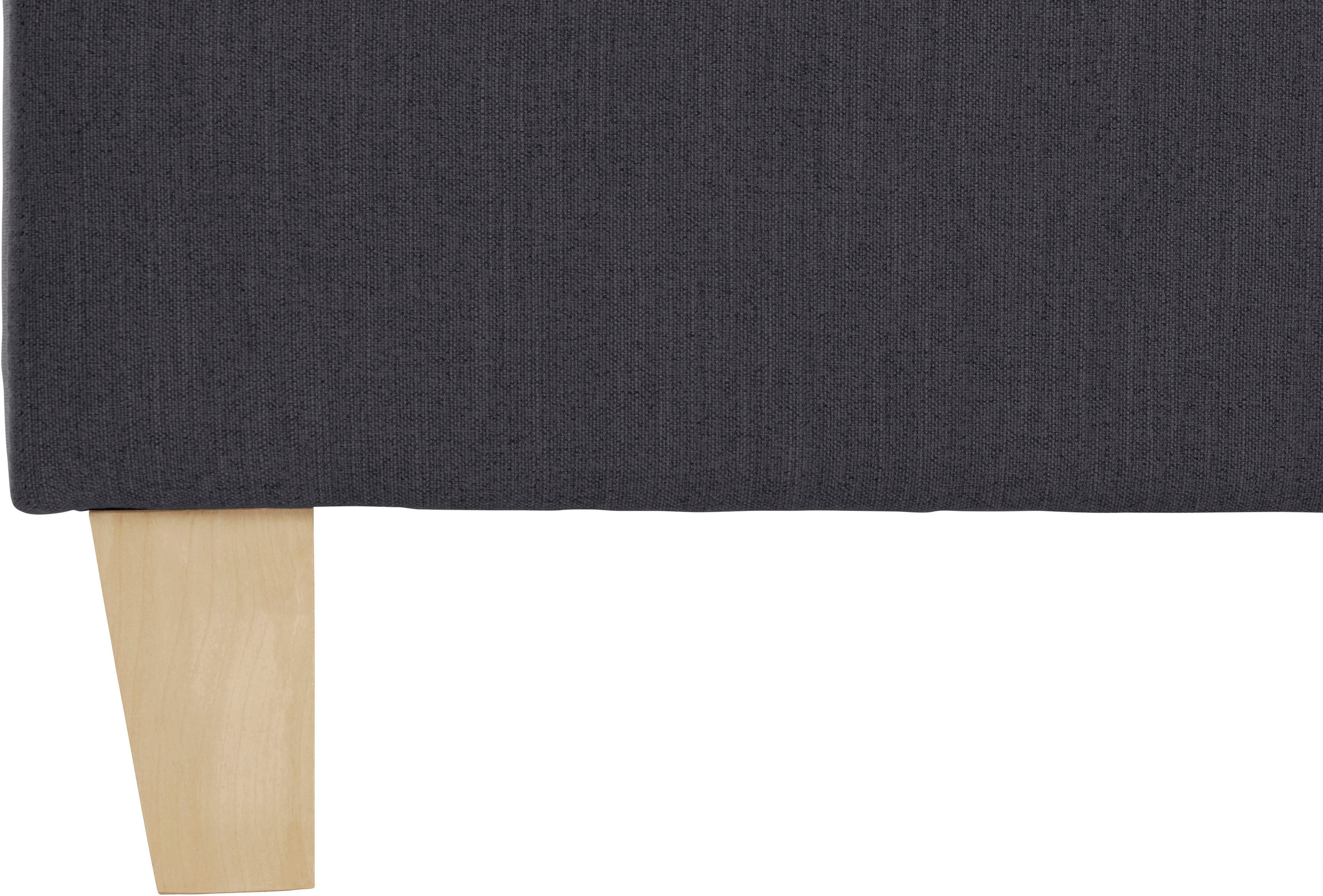 OTTO products Polsterbett »Heddi«, in 5 Breiten: von 90cm-200cm, Biese am Kopfteil, Strukturstoff