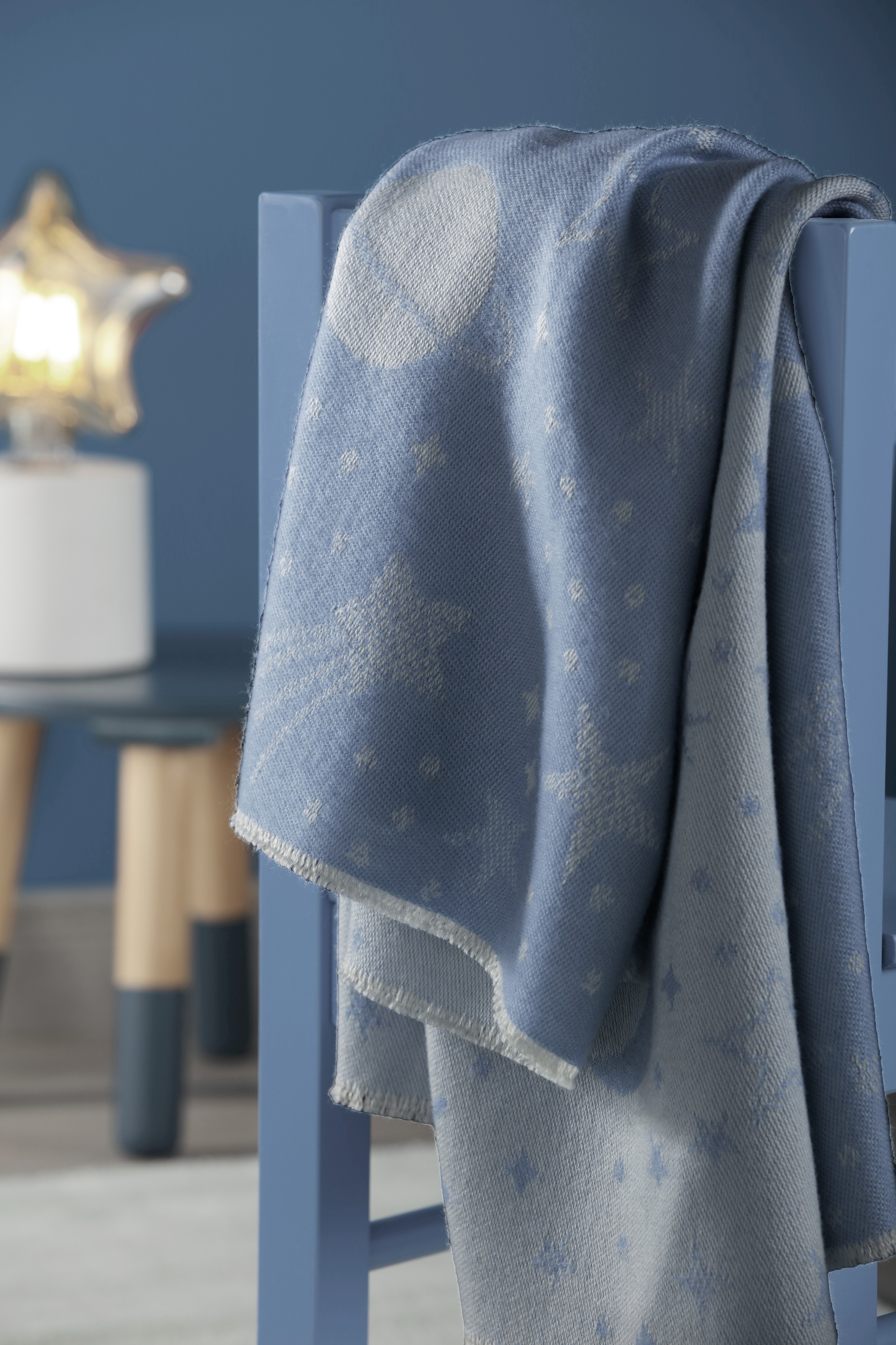 Thumbnail - Biederlack Babydecke "Babydecke Universe" 75 x 100, mit kurzen Fransen