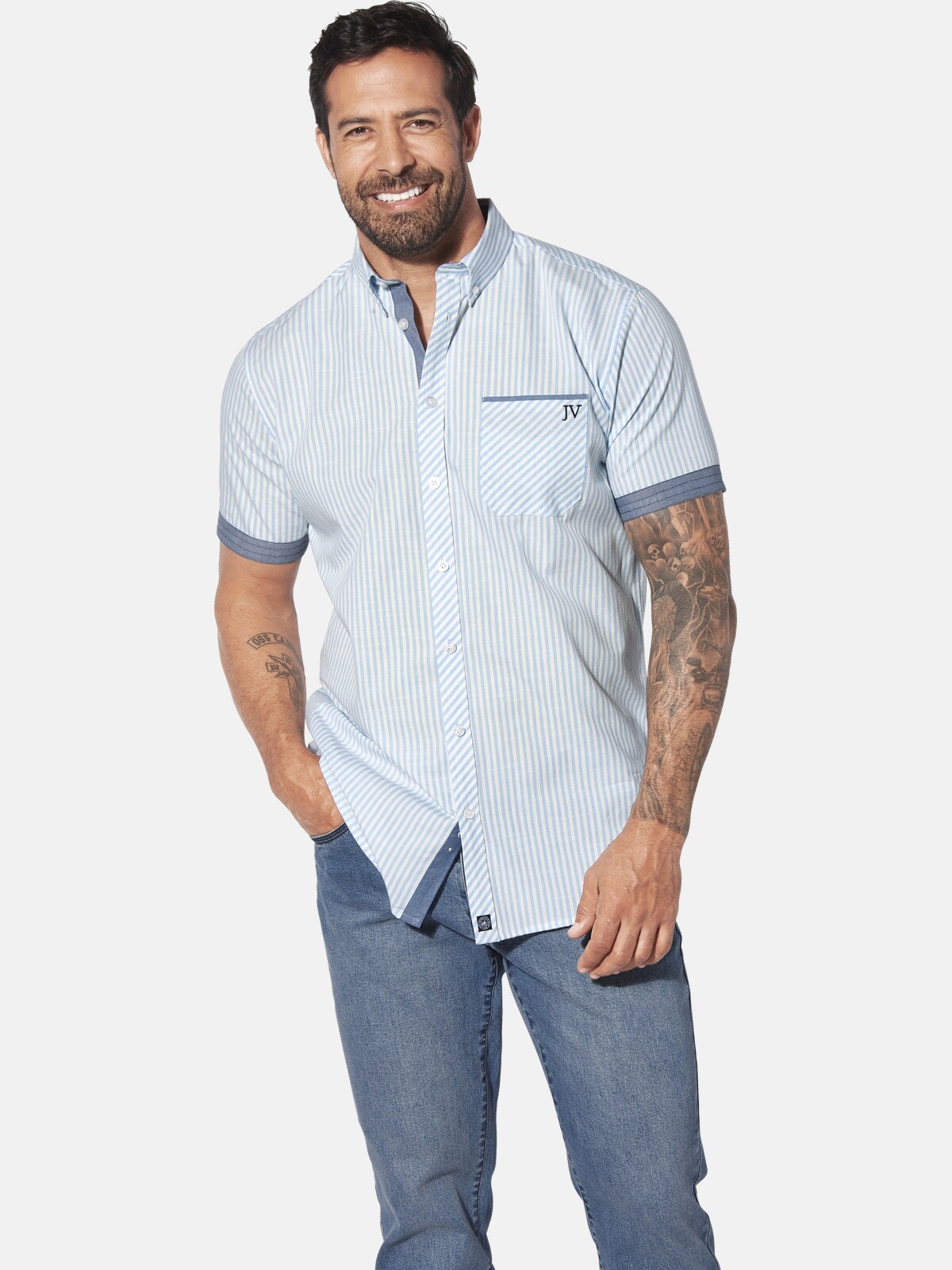 Jan Vanderstorm Kurzarmhemd "Kurzarmhemd ODHELD" 1 Stk. günstig online kaufen