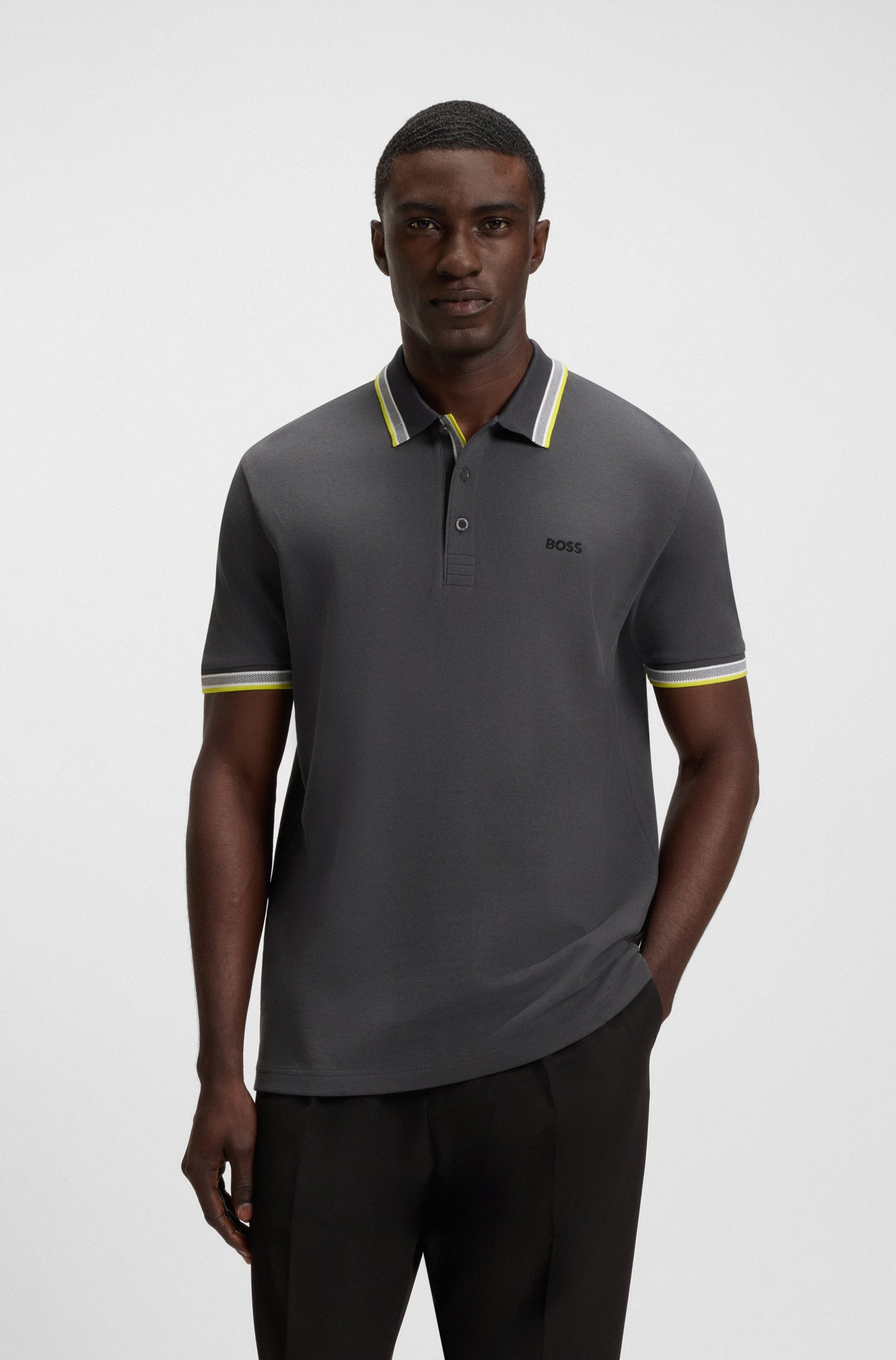BOSS GREEN Poloshirt "Paddy" atmungsaktive Piqué-Webstruktur, Flachstrickkr günstig online kaufen