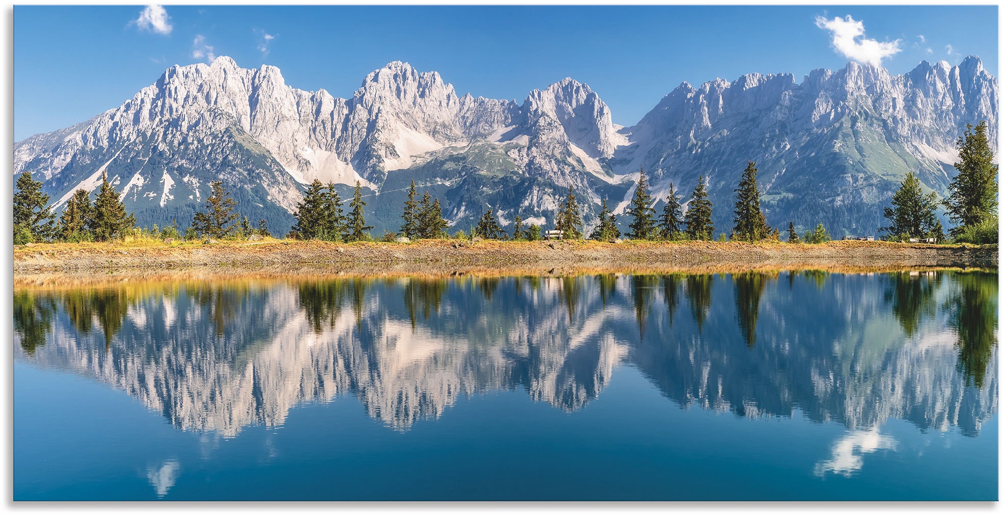 Artland Wandbild "Kaisergebirge Tirol", Berge & Alpenbilder, (1 St.), als Alubild, Outdoorbild, Leinwandbild, Poster, Wa