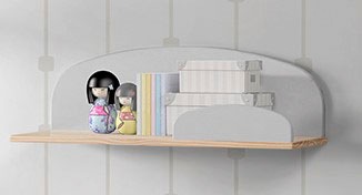 Vipack Kinderregal »Kiddy«, (Made in Europe), Wandregal aus Kiefer, MDF Komponenten, wahlweise 45cm oder 65cm breit