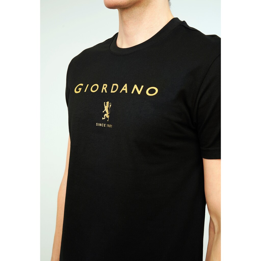 GIORDANO T-Shirt »Giordano Signature Logo«
