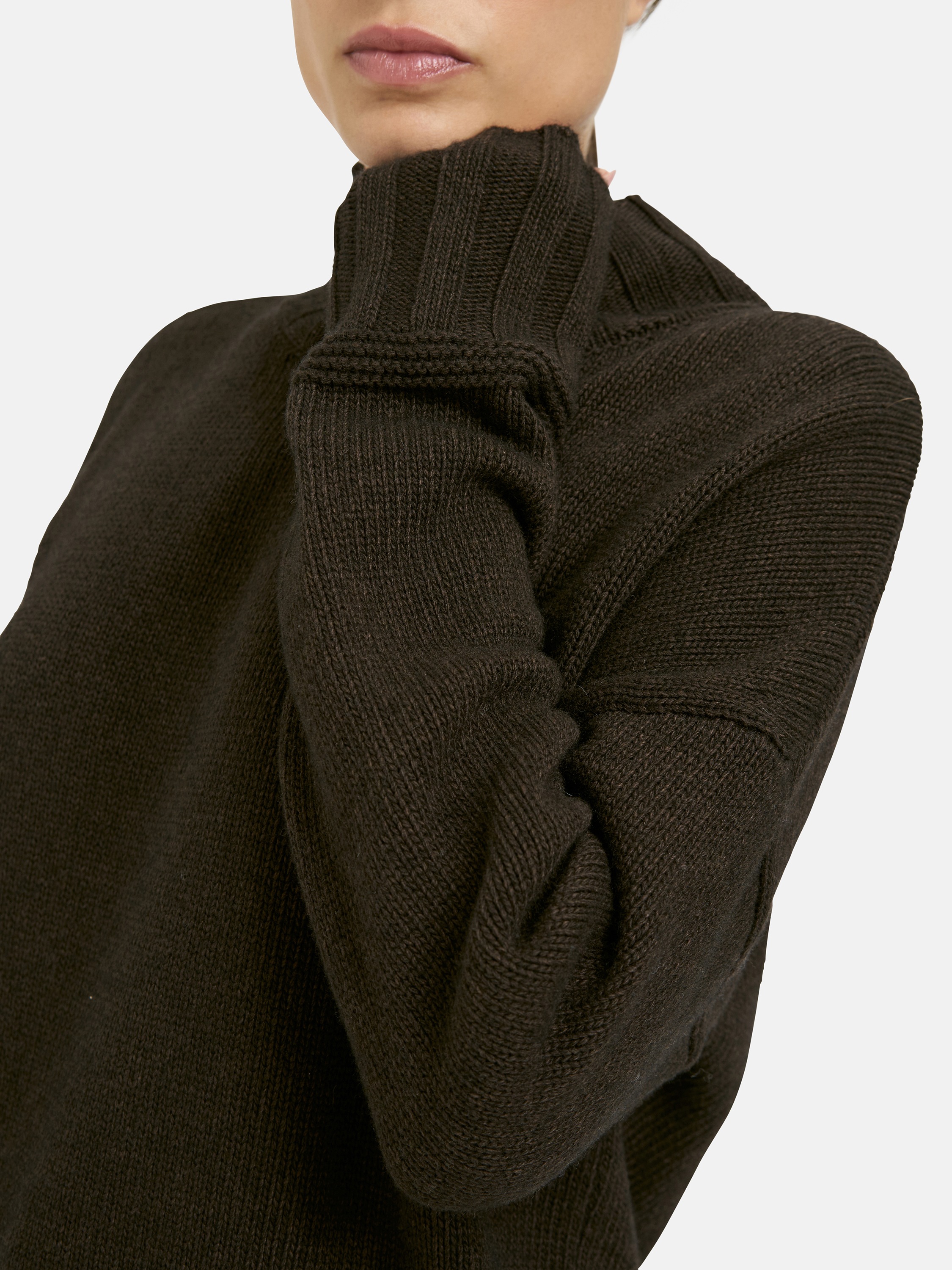 Milano Italy Rollkragenpullover mit überschnittener Schulter