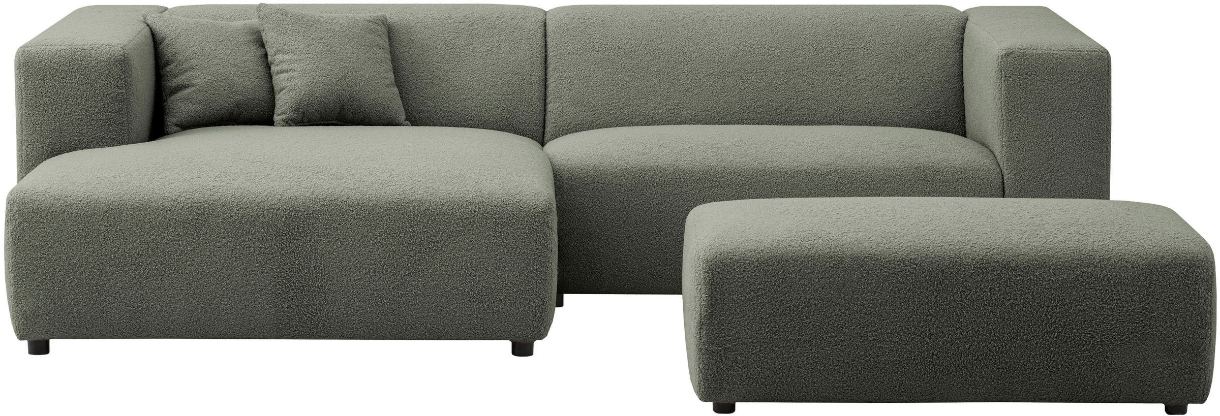 Thumbnail - andas Polsterecke "BAKELS, Ecksofa-Set mit Hocker, L-Form mit Schlaffunktion" Ecksofa-Set (incl. Hocker) im trendigen Me...