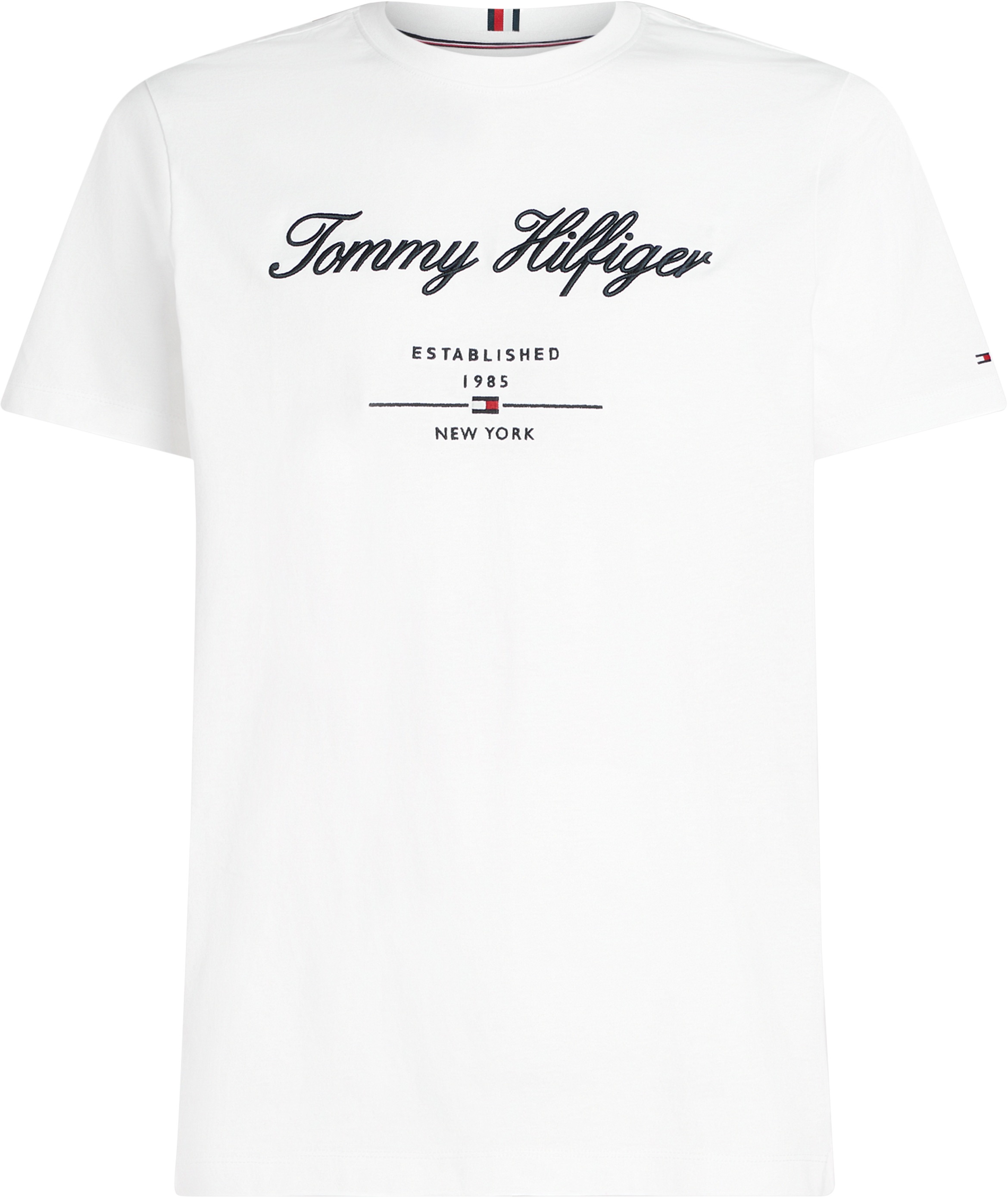 Tommy Hilfiger Big & Tall Rundhalsshirt »BT-SCRIPT LOGO TEE-B«, in Großen Größen, Logostickerei