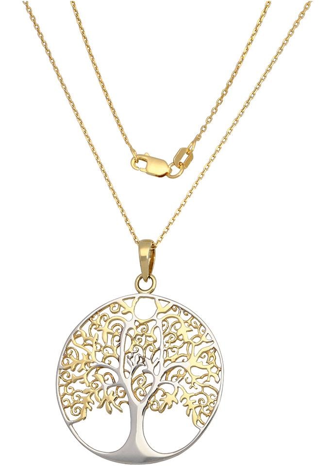 Firetti Kette mit Anhänger »Schmuck Geschenk Silber 925 Halsschmuck Halskette Ankerkette Baum«