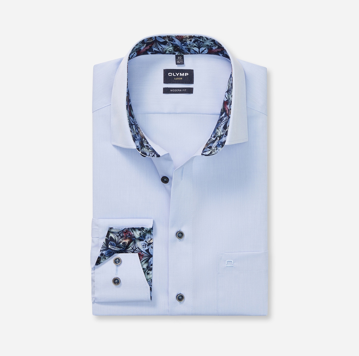 OLYMP Langarmhemd »Luxor modern fit«, Businesshemd, modern fit, New-Kentkragen