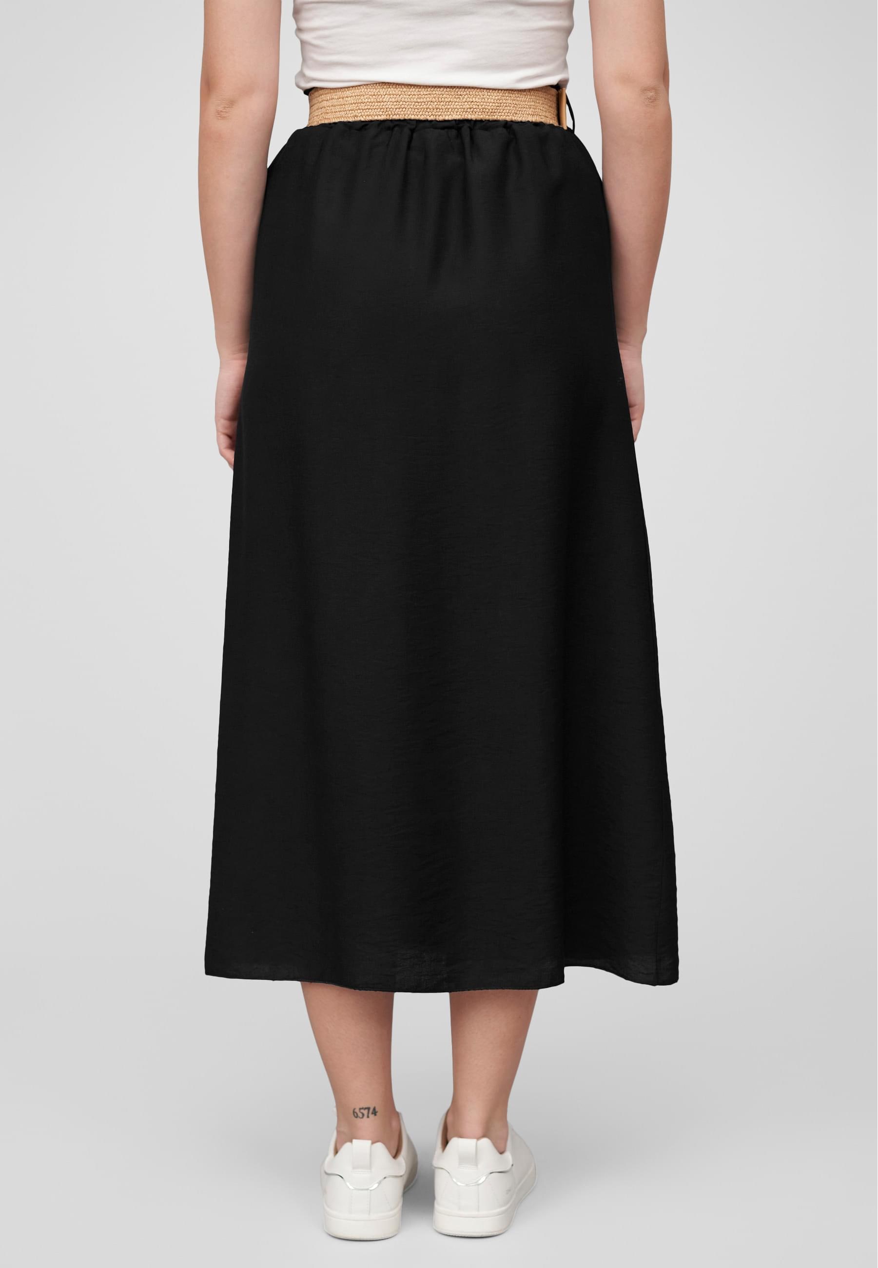 CLOUD 5IVE Shirtkleid »CLOUD 5IVE Cloud5ive Damen Longform Viskose Rock mit Gürtel« 1 Stk. tlg.