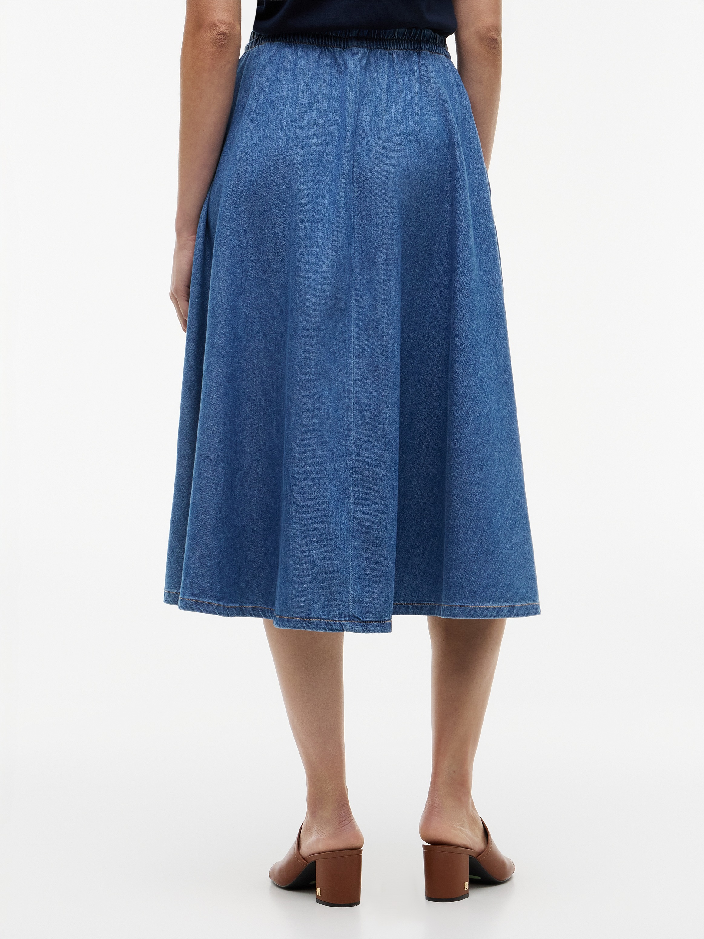 Tommy Hilfiger Jeansrock »MIDI FLARED SKIRT MIA RW« Baumwolle, in ausgestellter Form