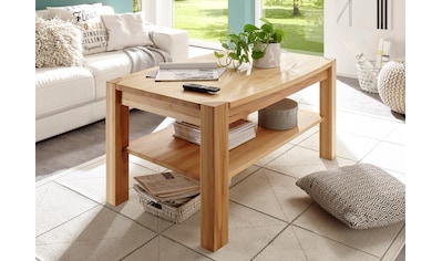 MCA furniture Couchtisch, Couchtisch Massivholz mit Ablage kaufen