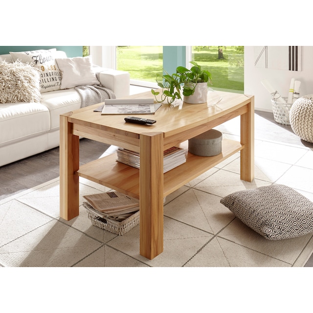 MCA furniture Couchtisch, Couchtisch Massivholz mit Ablage kaufen | BAUR