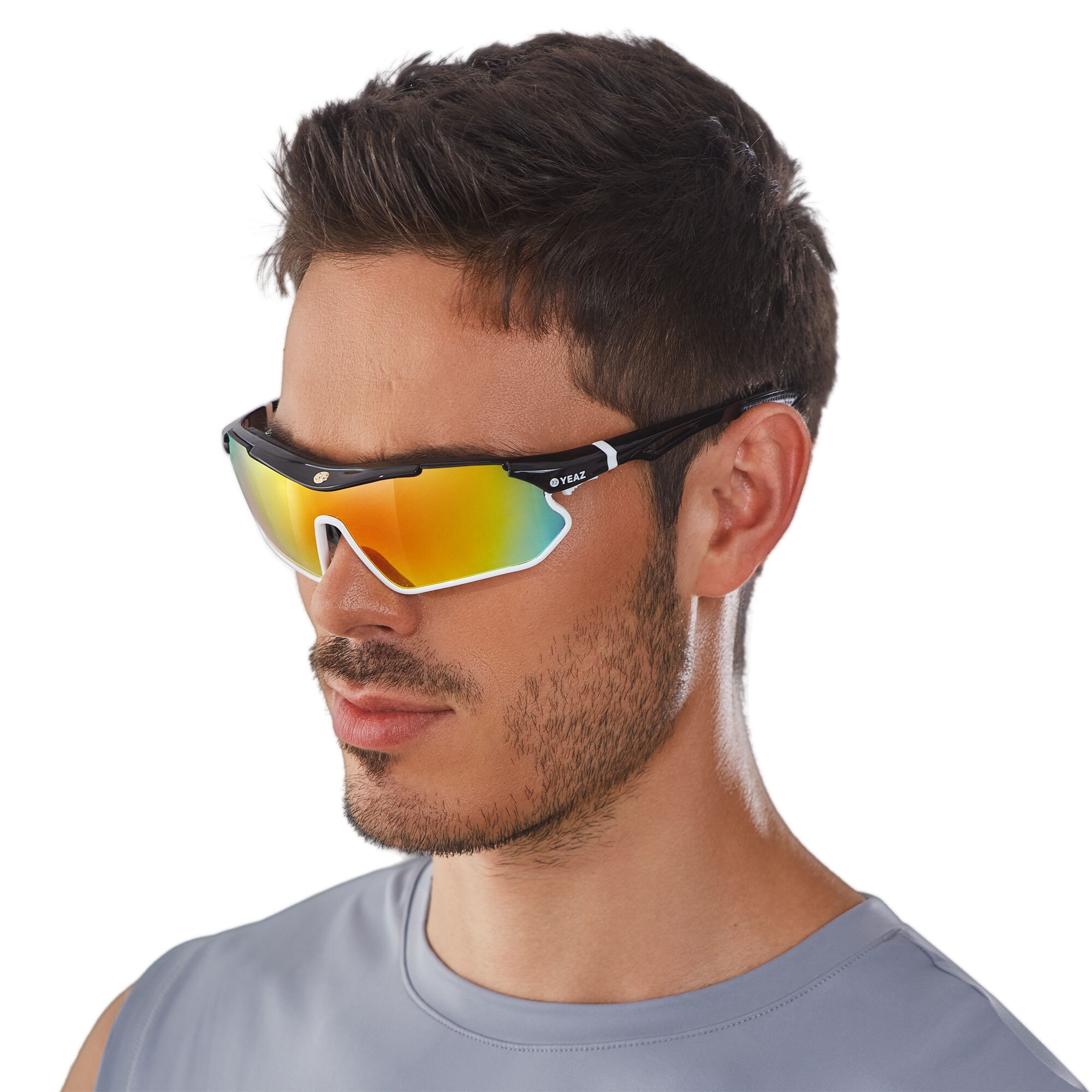 YEAZ Sportbrille »Sport-Sonnenbrille schwarz/weiß/rot SUNRAY«
