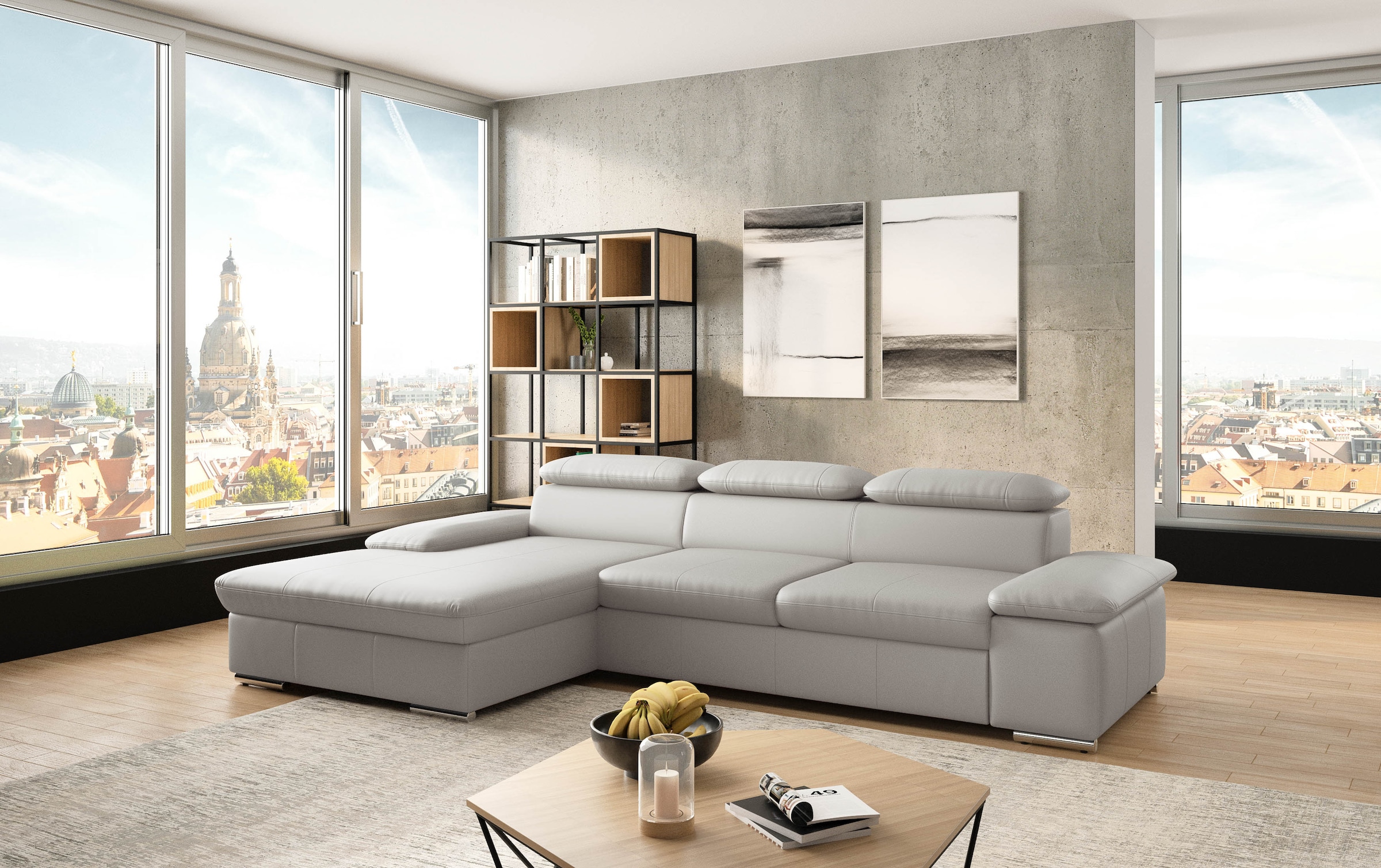 sit&more Ecksofa "Valantine L-Form, B: 286 cm" mit Arm- & Kopfteilverstellu günstig online kaufen